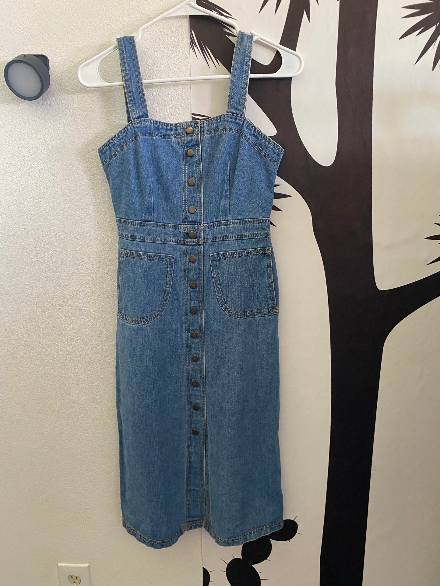 Denim button dress