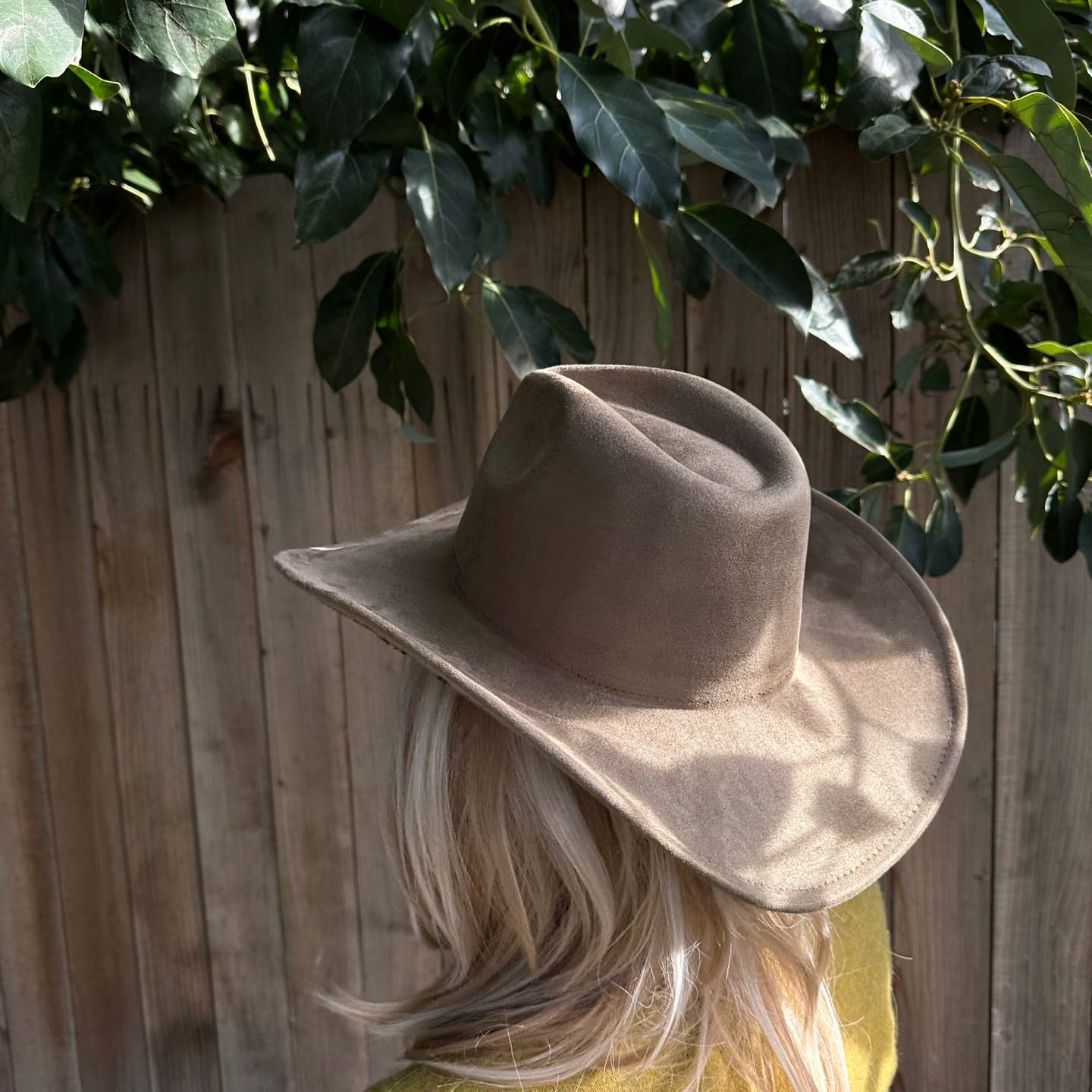 Best seller Vegan Suede Cowboy hat stiff flat brim: Dk Teal / ONE SIZE