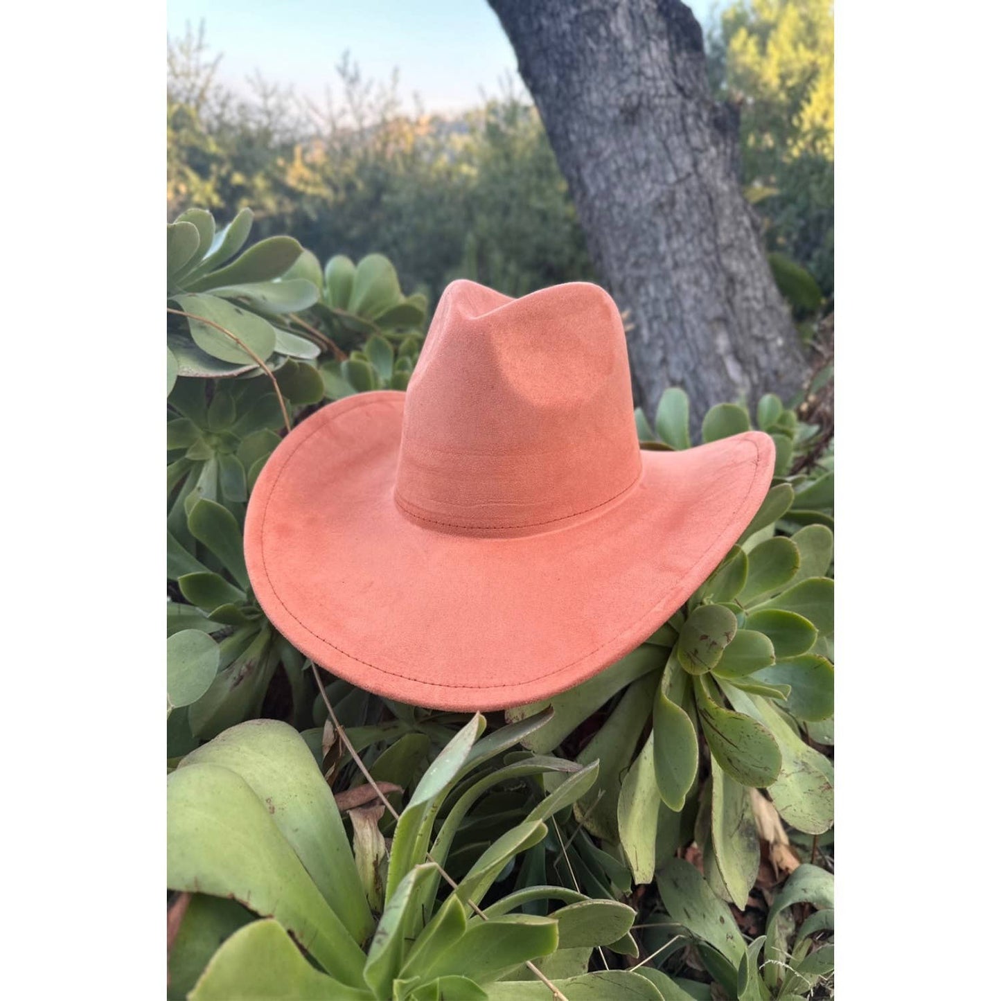 Best seller Vegan Suede Cowboy hat stiff flat brim: Dk Teal / ONE SIZE