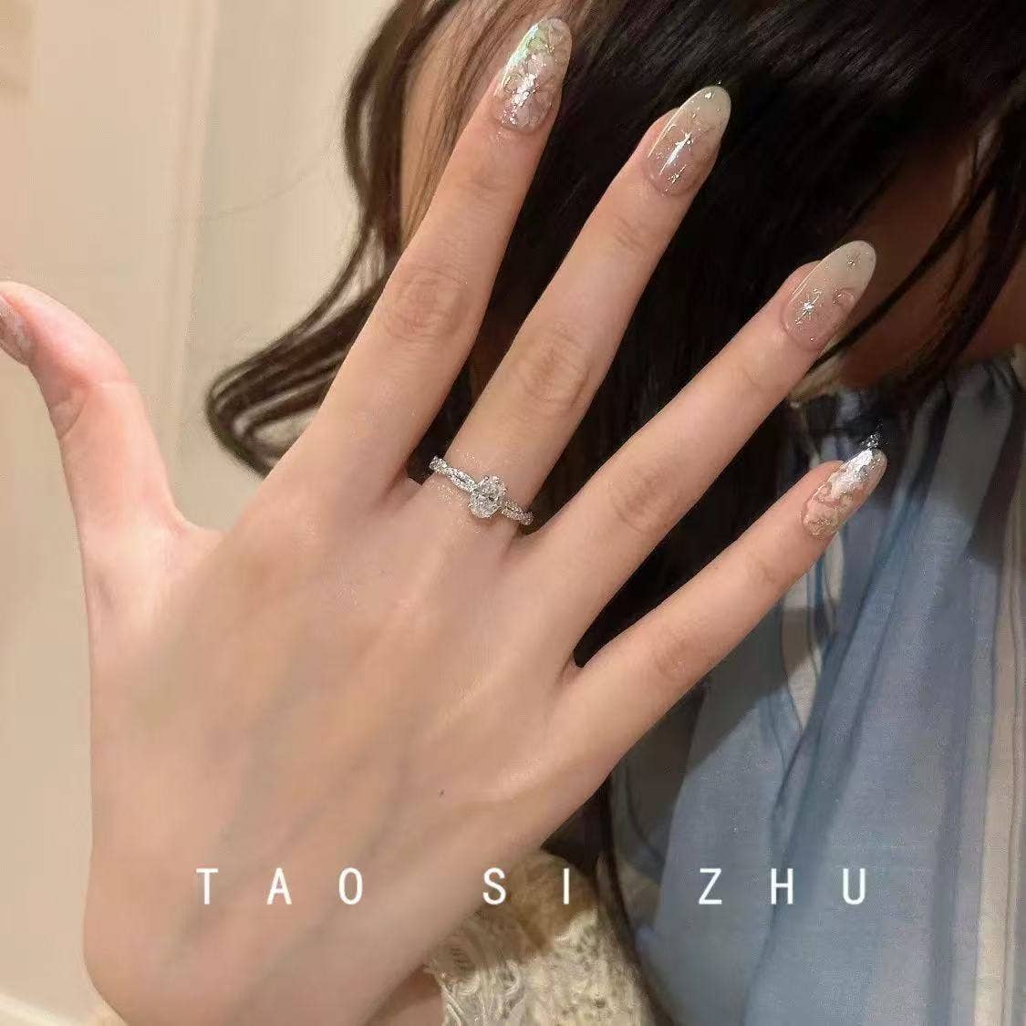 Pavé Crystal Statement Ring: Ballet Swirl / Adjustable