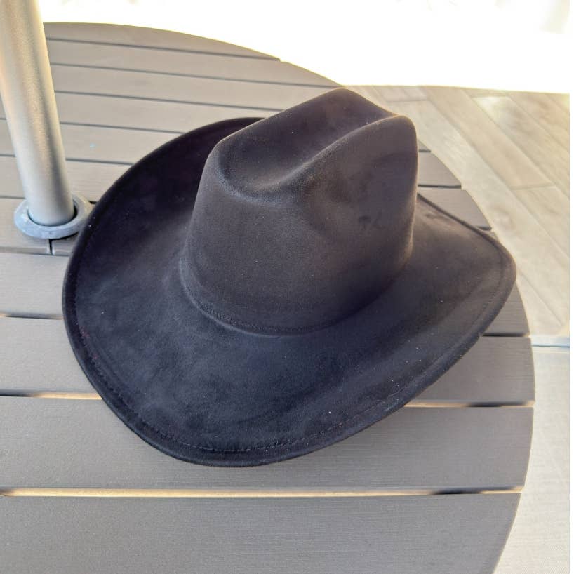 🤠Vegan Suede Cattleman Cowboy Hat: Brown