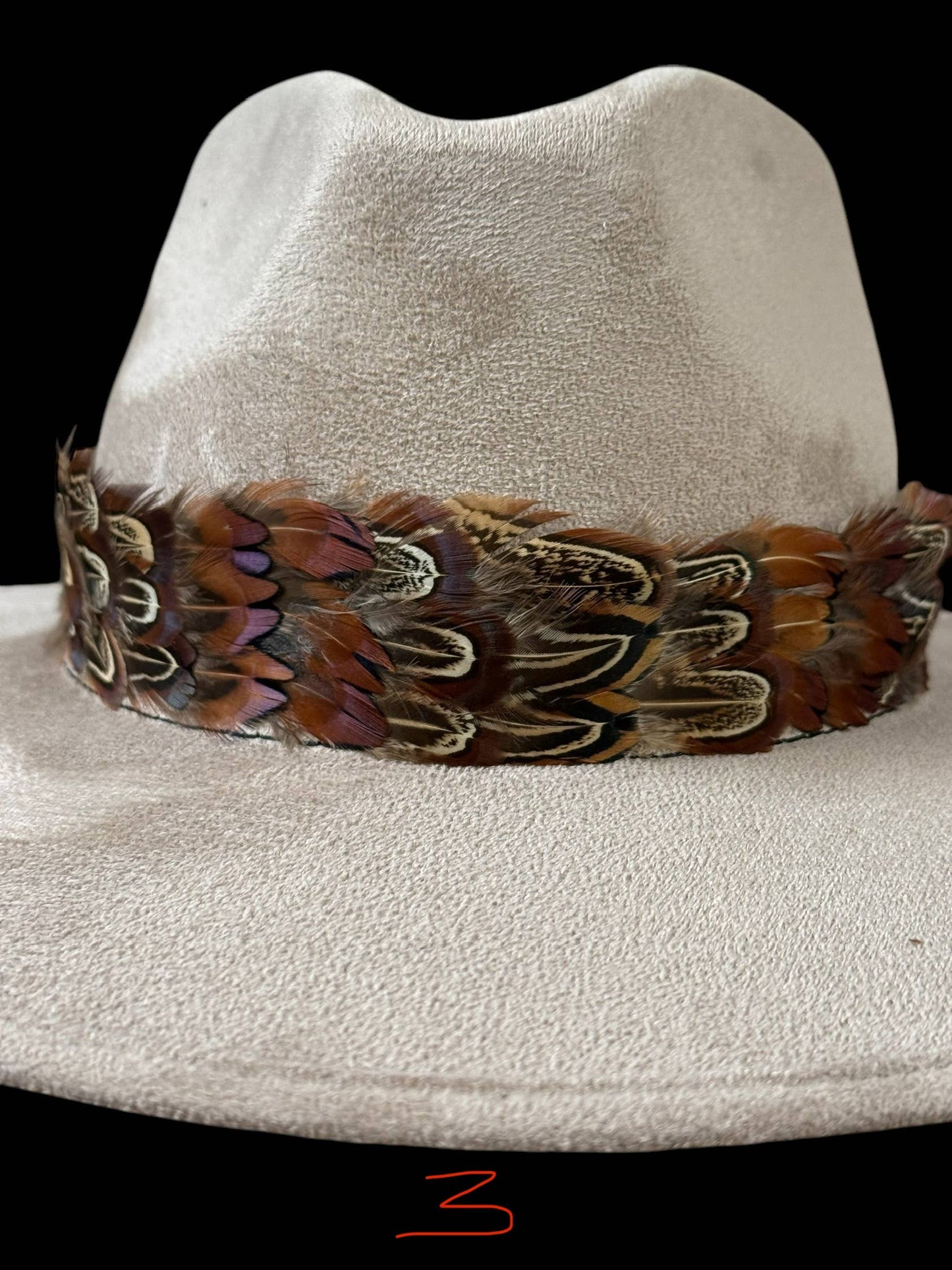 Feather hat band with strap: Feather #1