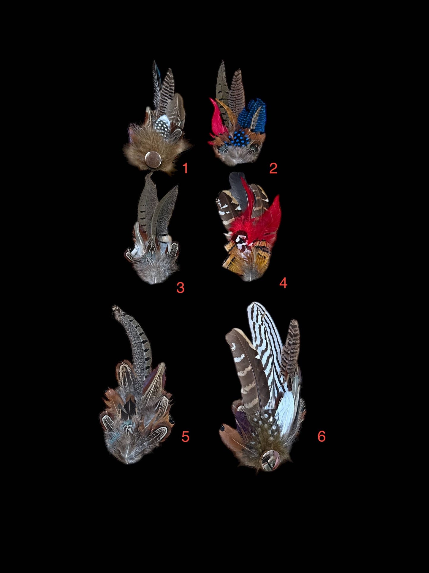 Decorative Side Hat Feathers (Out of SHOTGUN CASING): Blues #2