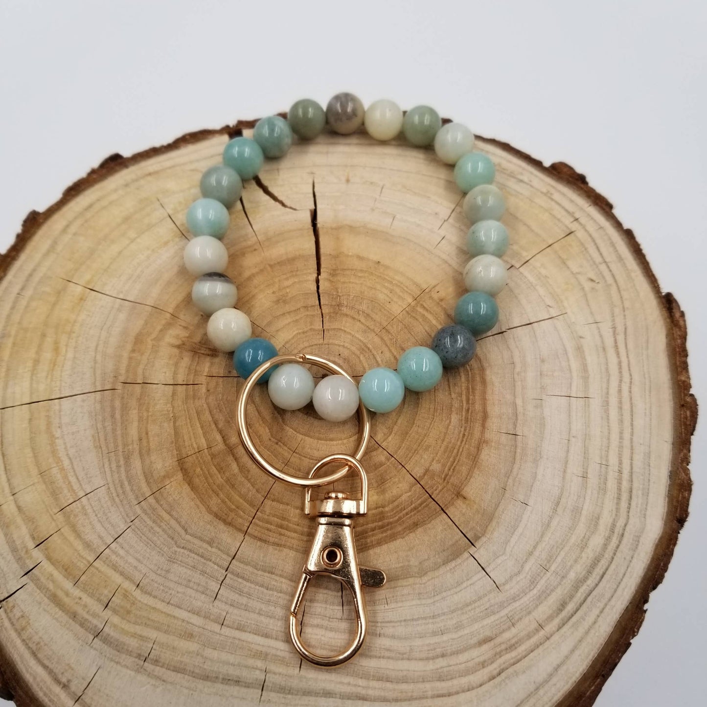 Natural Stone Bracelet Keychains: C