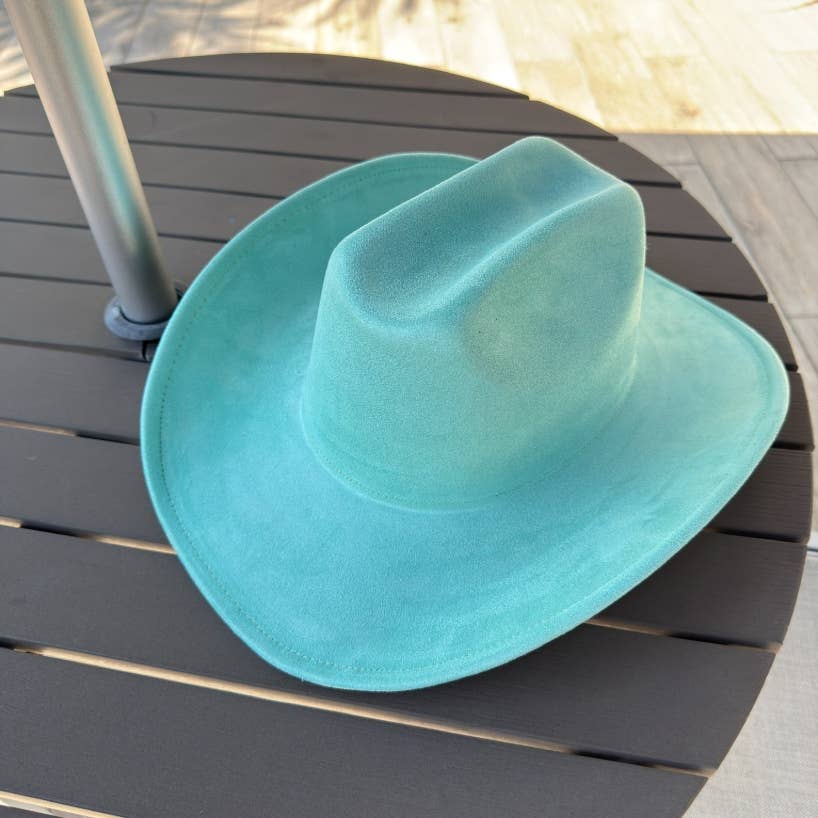 🤠Vegan Suede Cattleman Cowboy Hat: Brown