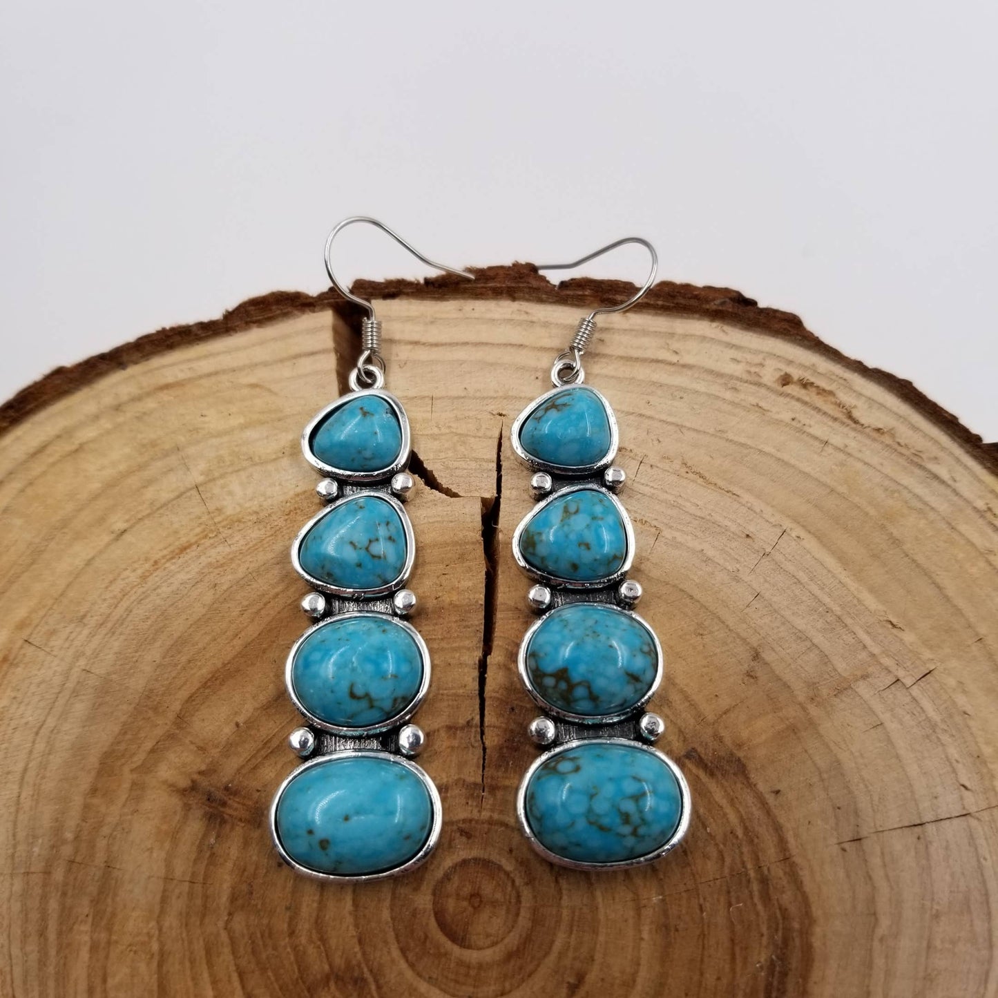 Vintage Turquoise Drop Earrings