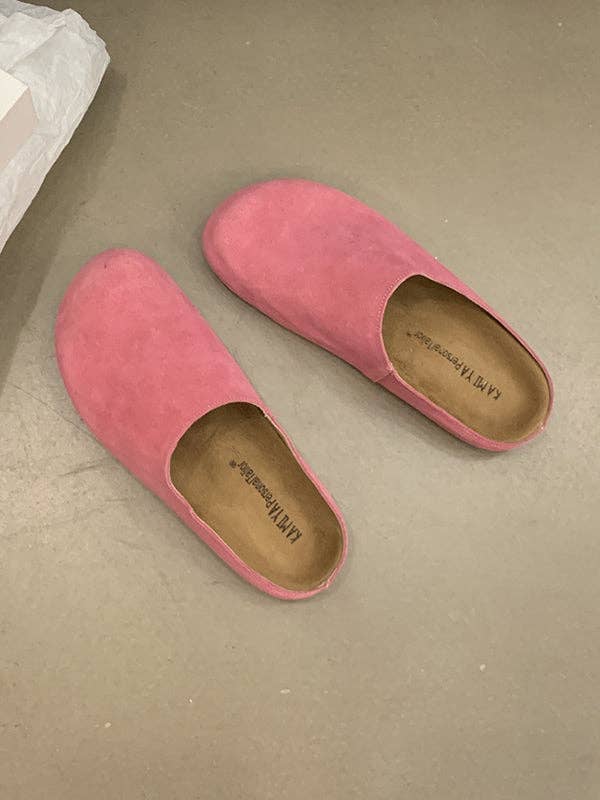 Round-Toe Split-Joint Flat Shoes Slippers&Mules: GINGER / US 8.5 | EU 39 1/3 | UK 6 | CN 40