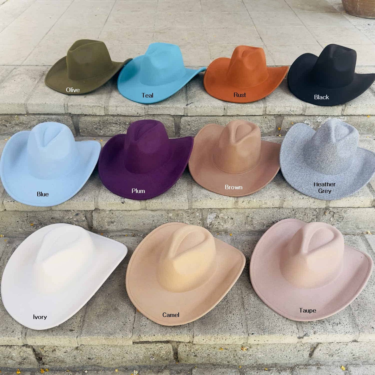 Best Seller!! Premium Vegan Cattleman Cowboy Hat: Blue