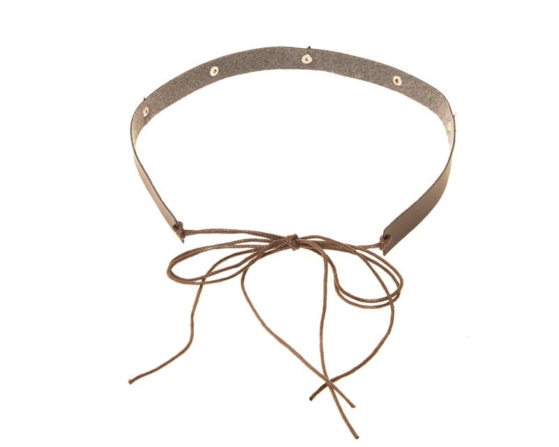 HB-13 Hat Band - Silver Star Studded Leather - New!