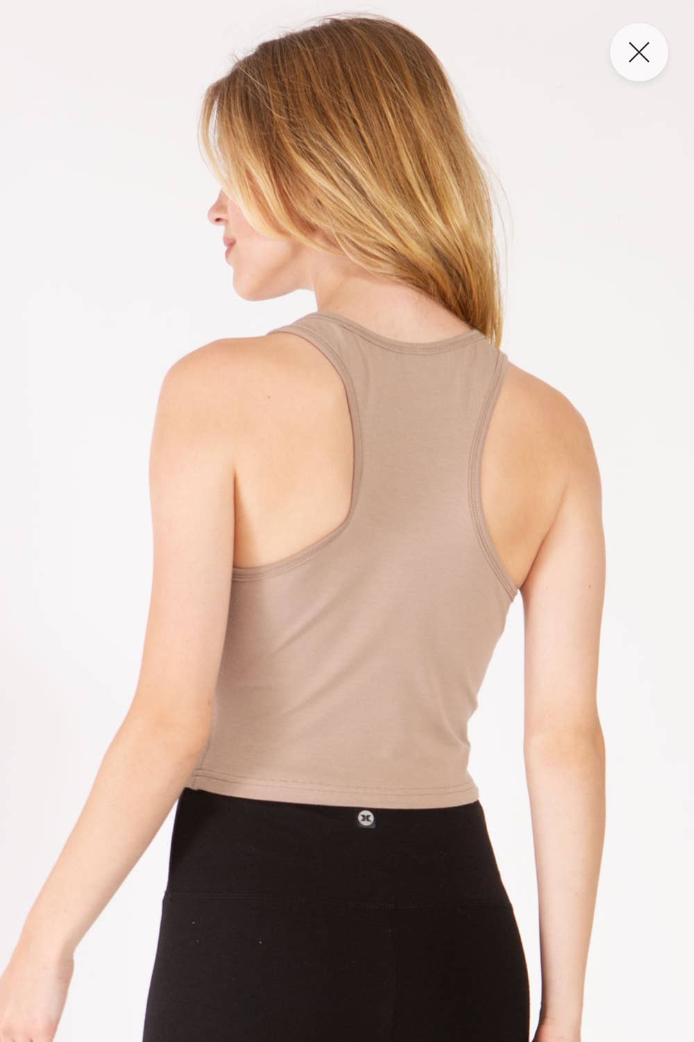 Solid color cotton lycra cropped tank top with racer back: Wine