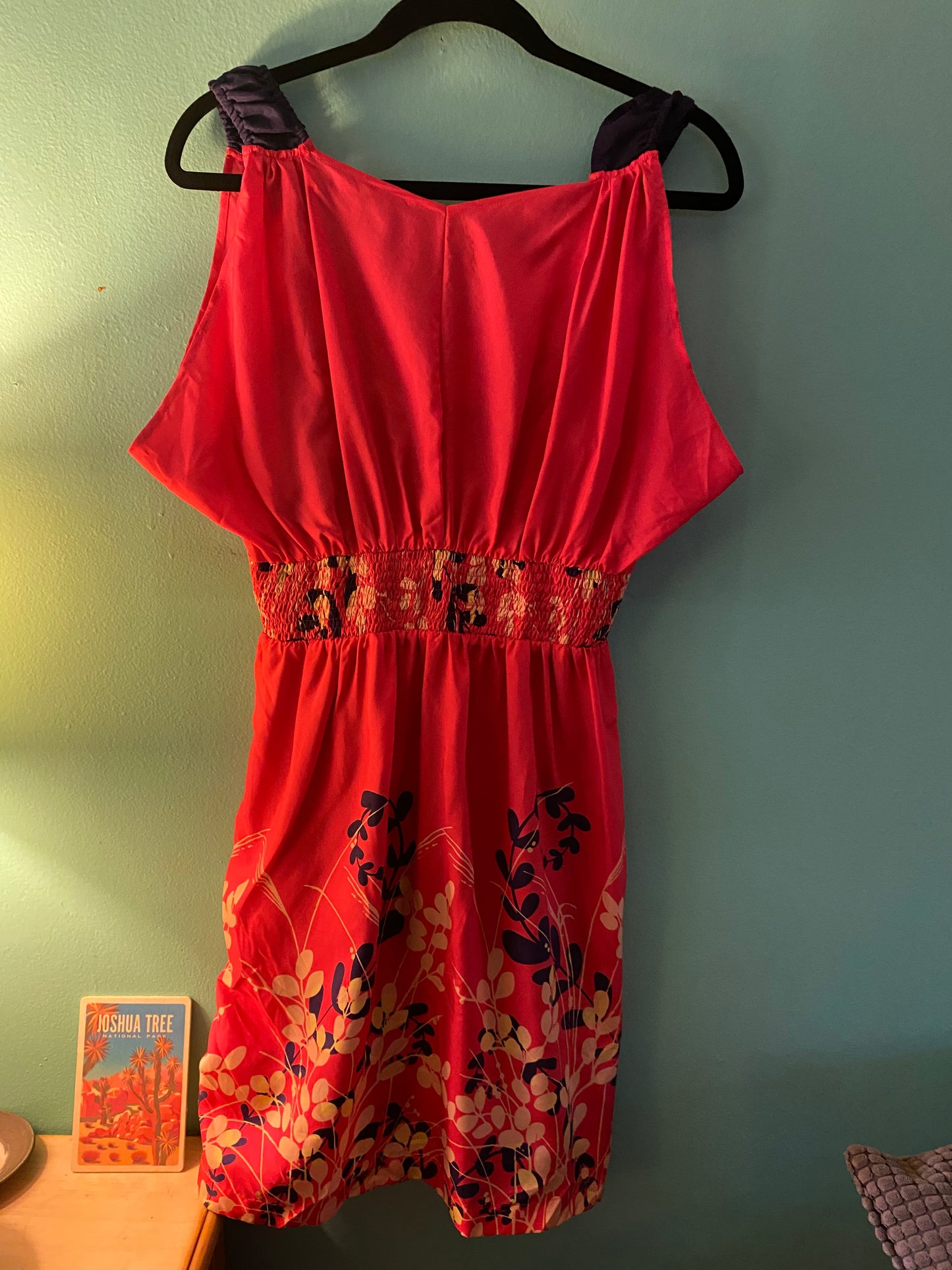 Hot pink vintage dress