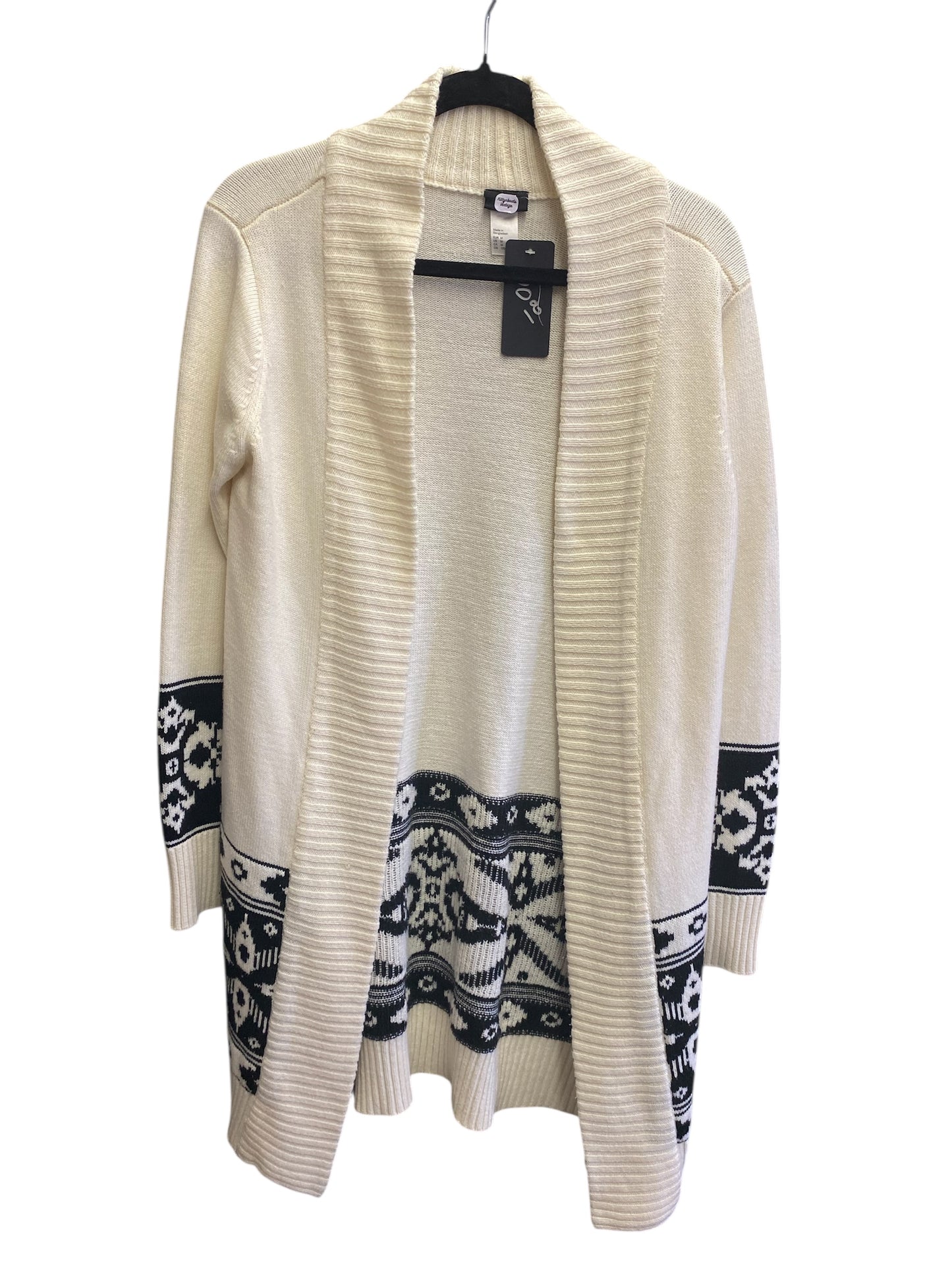 Black and crème long sweater