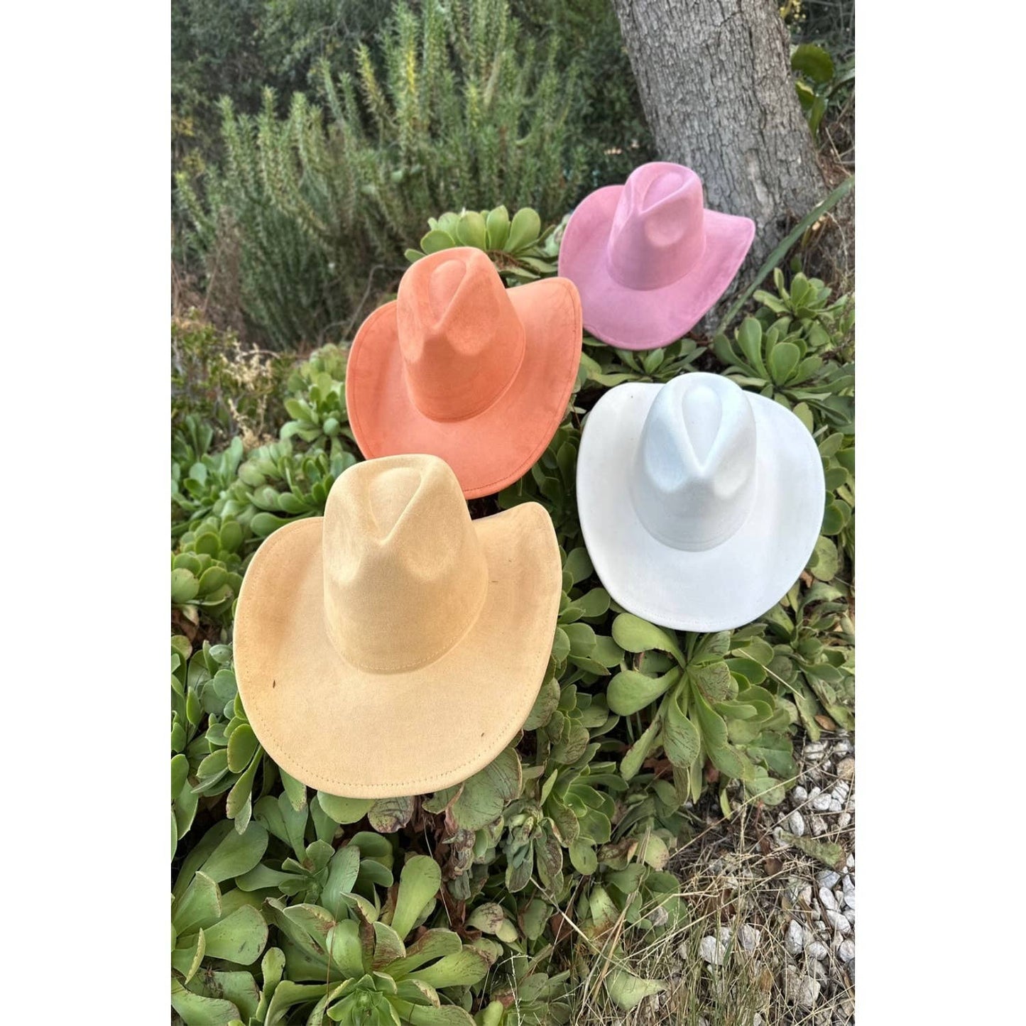 Best seller Vegan Suede Cowboy hat stiff flat brim: Dk Teal / ONE SIZE