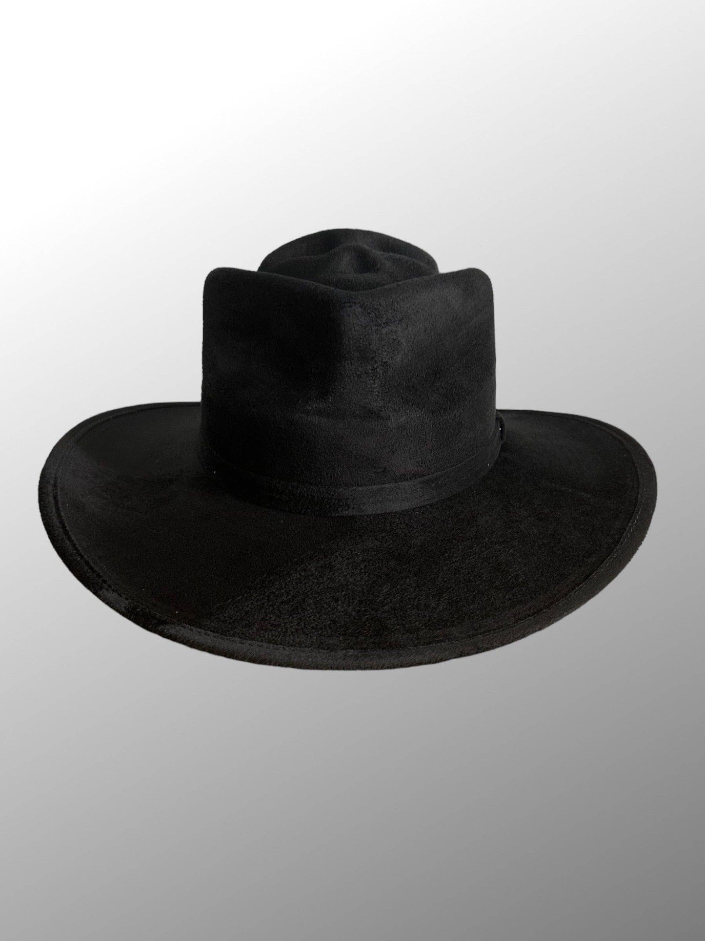 Skull-Billy Style Vegan Suede Hat: Red / Medium