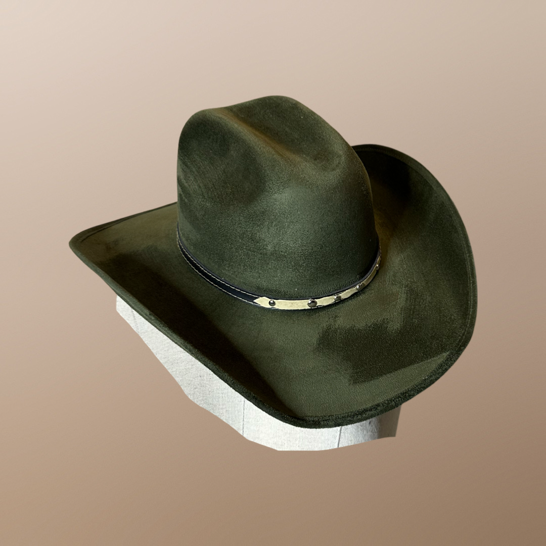 Chihuahua Cowboy Vegan Suede Hat : Tabaco / Large 57-60cm