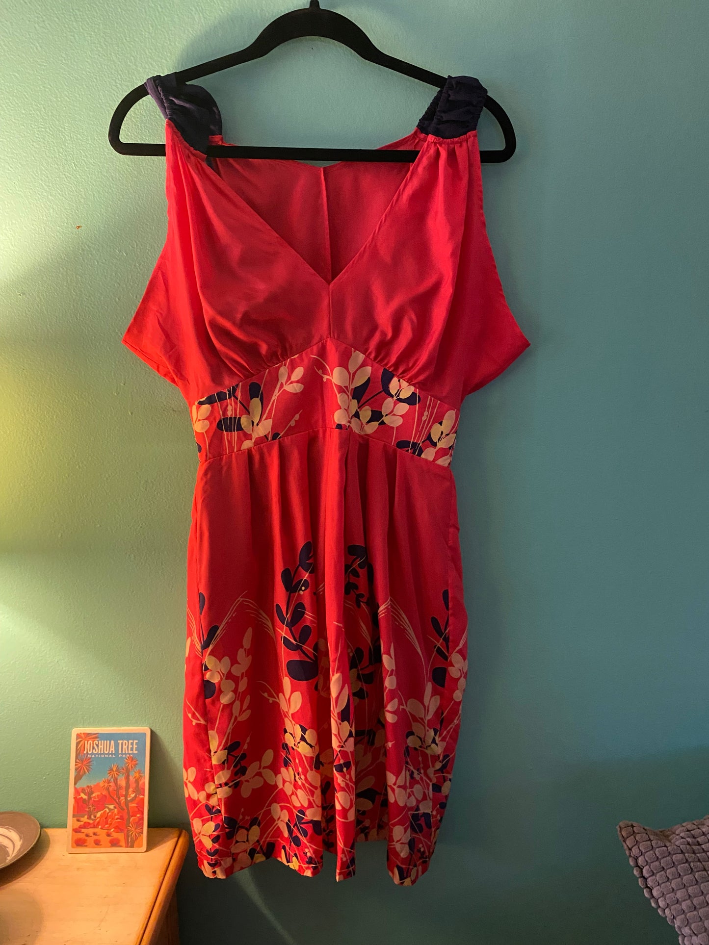 Hot pink vintage dress