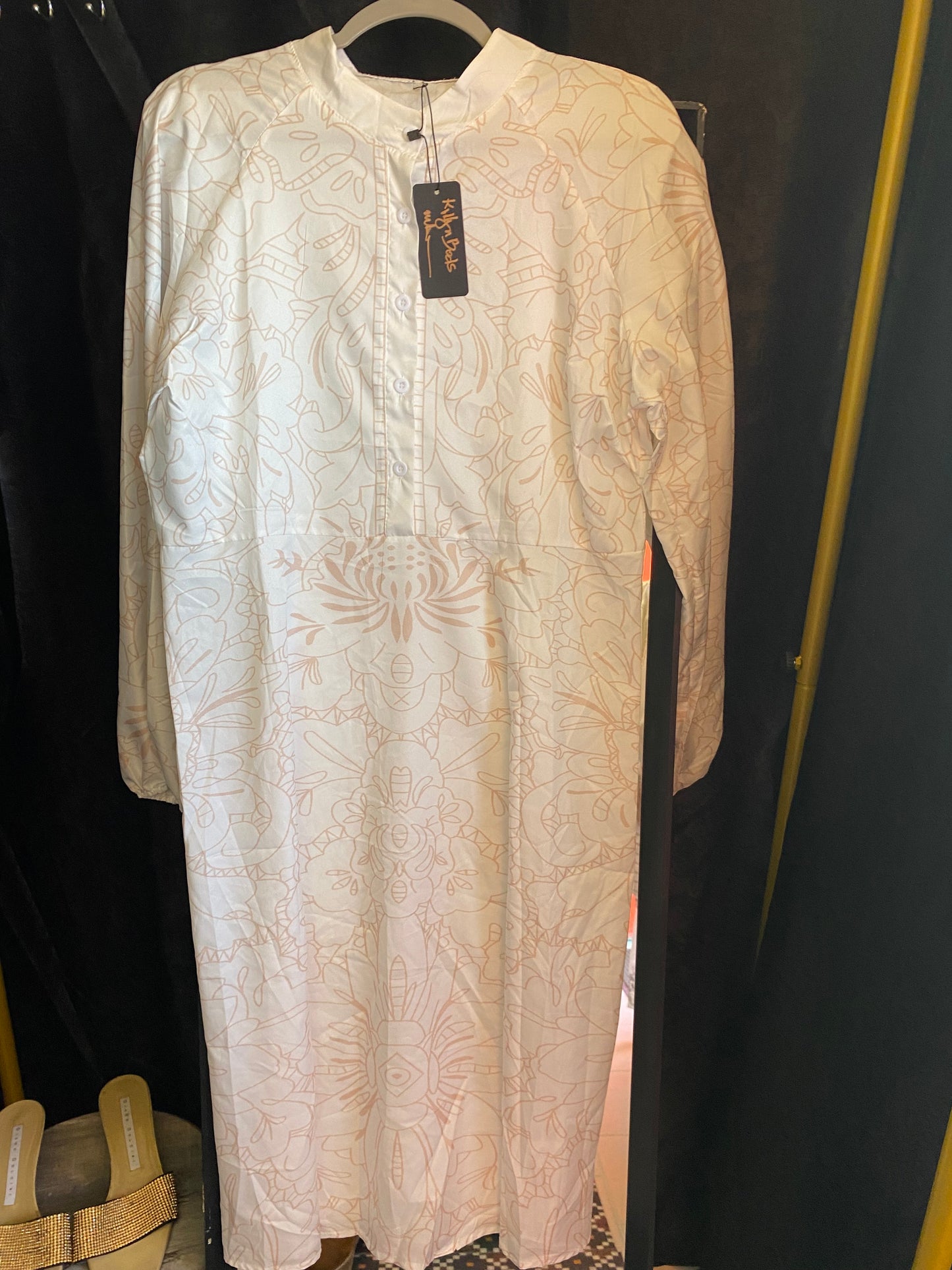 White boho long sleeve - lite fabric top