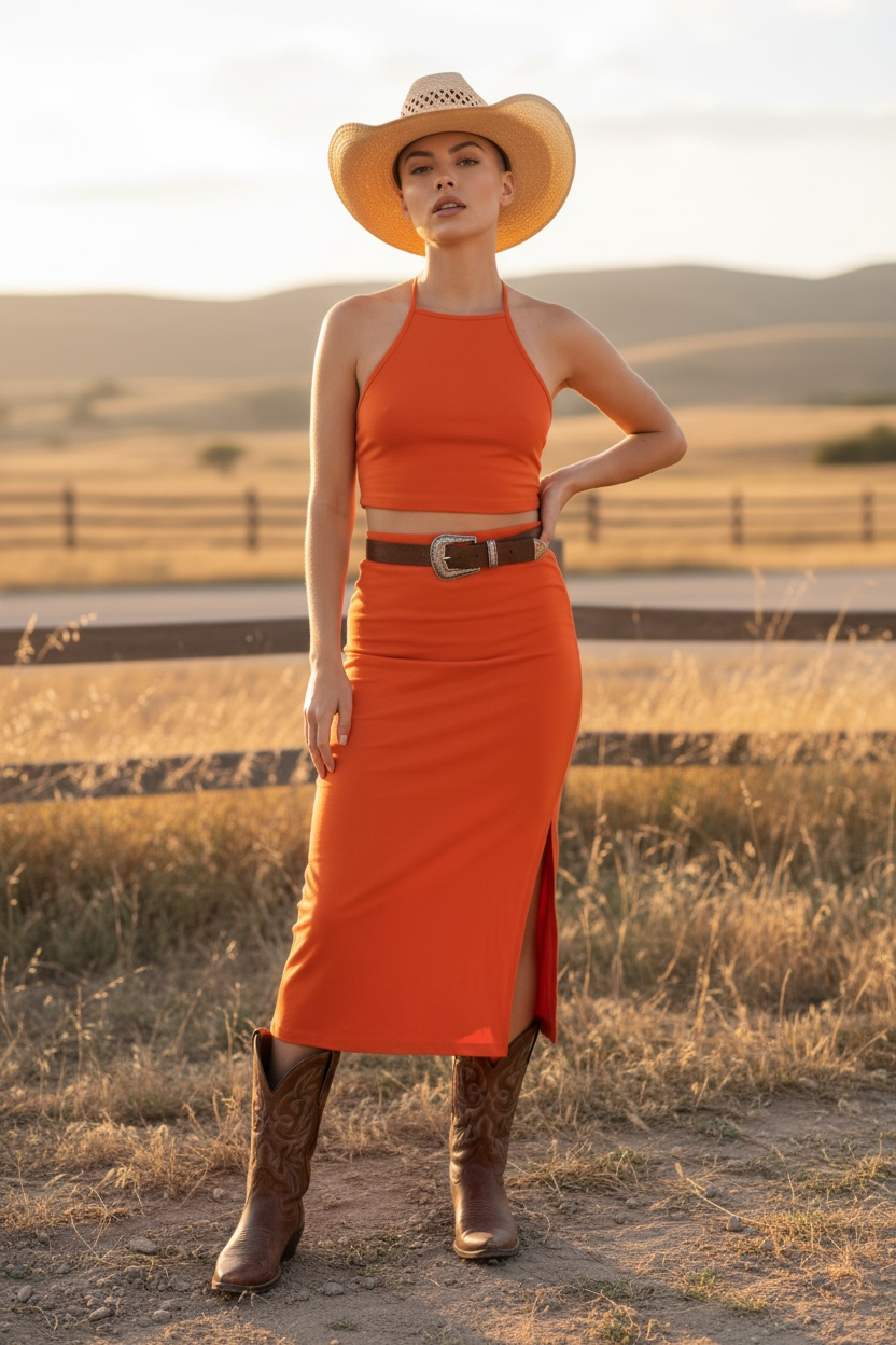 Orange skirt - small