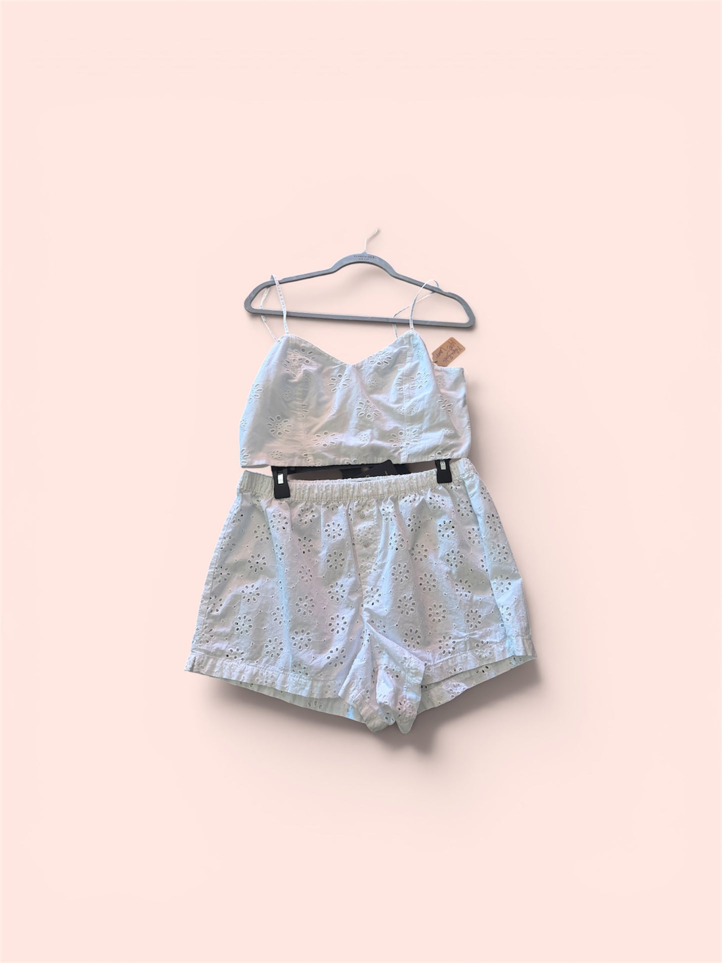 White short outfit / shorts 14.00 /top 14.00