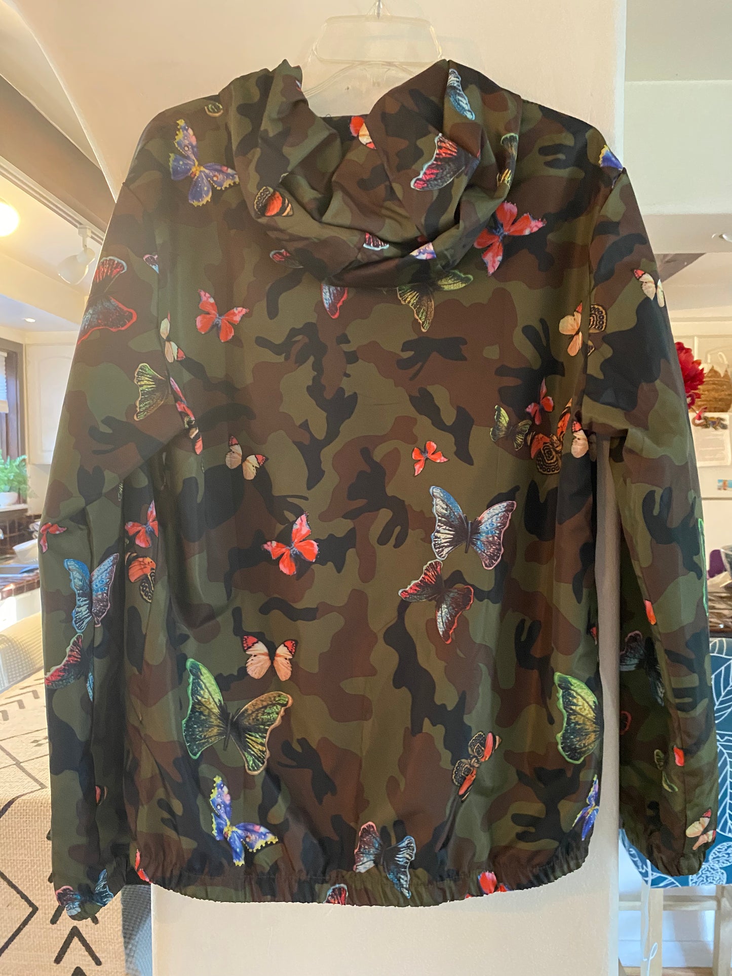Hooded butterfly wind jacket