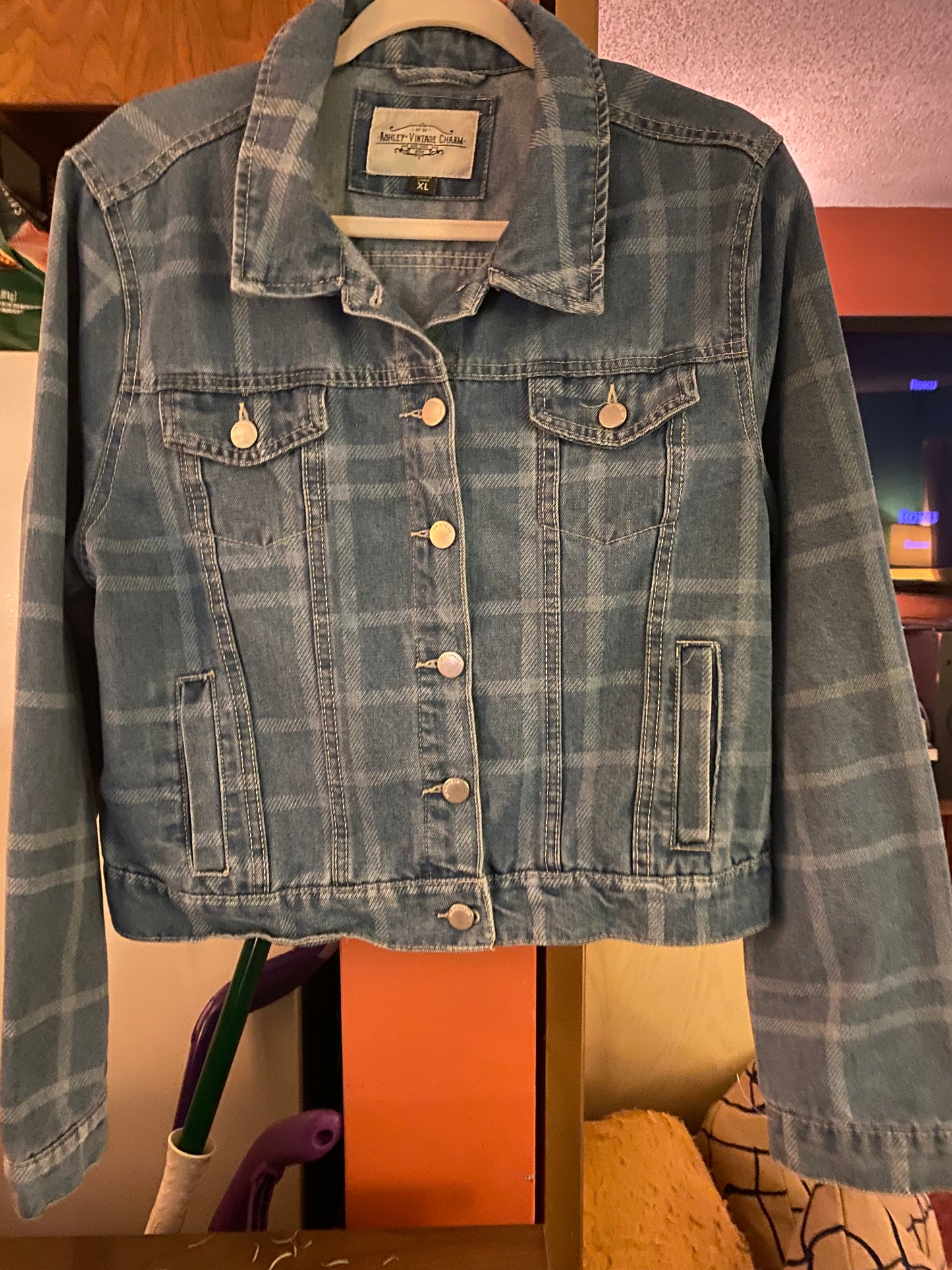 Denim stripe jacket