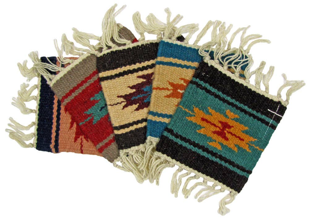 6" X 6" Handwoven Wool Coasters: 1