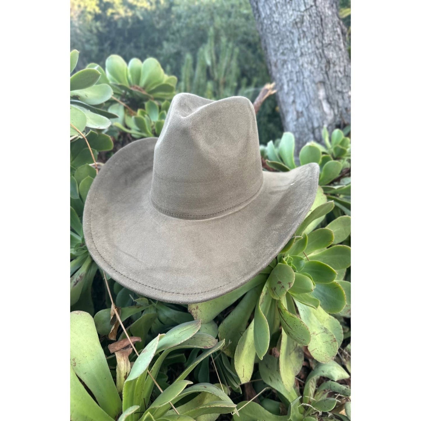 Best seller Vegan Suede Cowboy hat stiff flat brim: Dk Teal / ONE SIZE