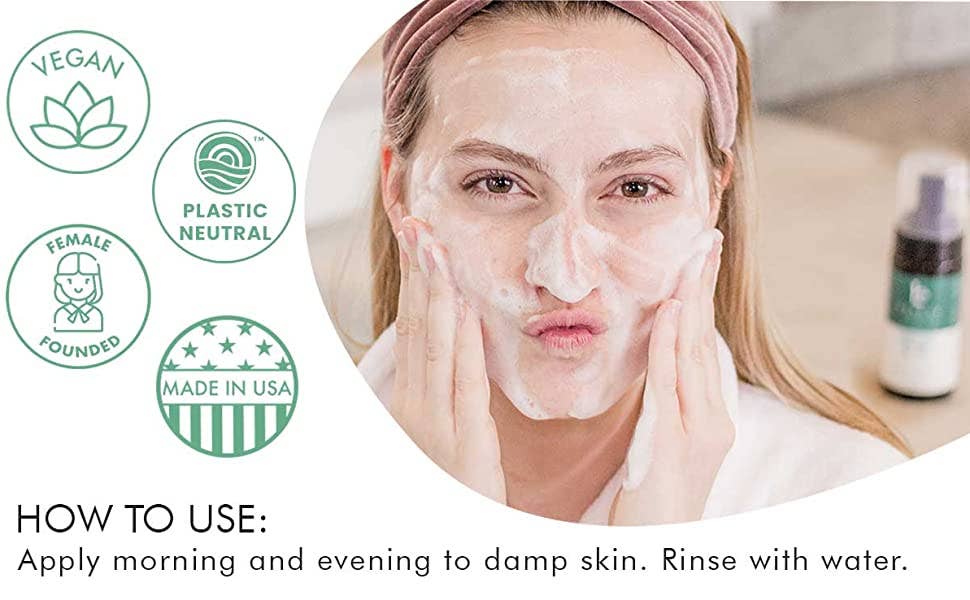 Foaming Face Wash Cleanser 4.2oz: Peppermint Tea Tree