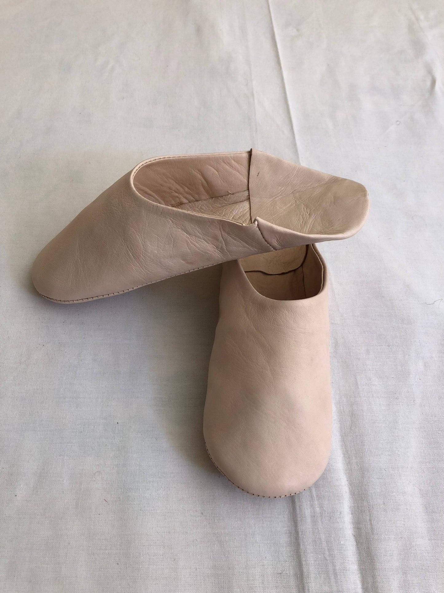 Womens Moroccan Leather Babouche Slippers: Fuchsia / UK 6.5 / US 8