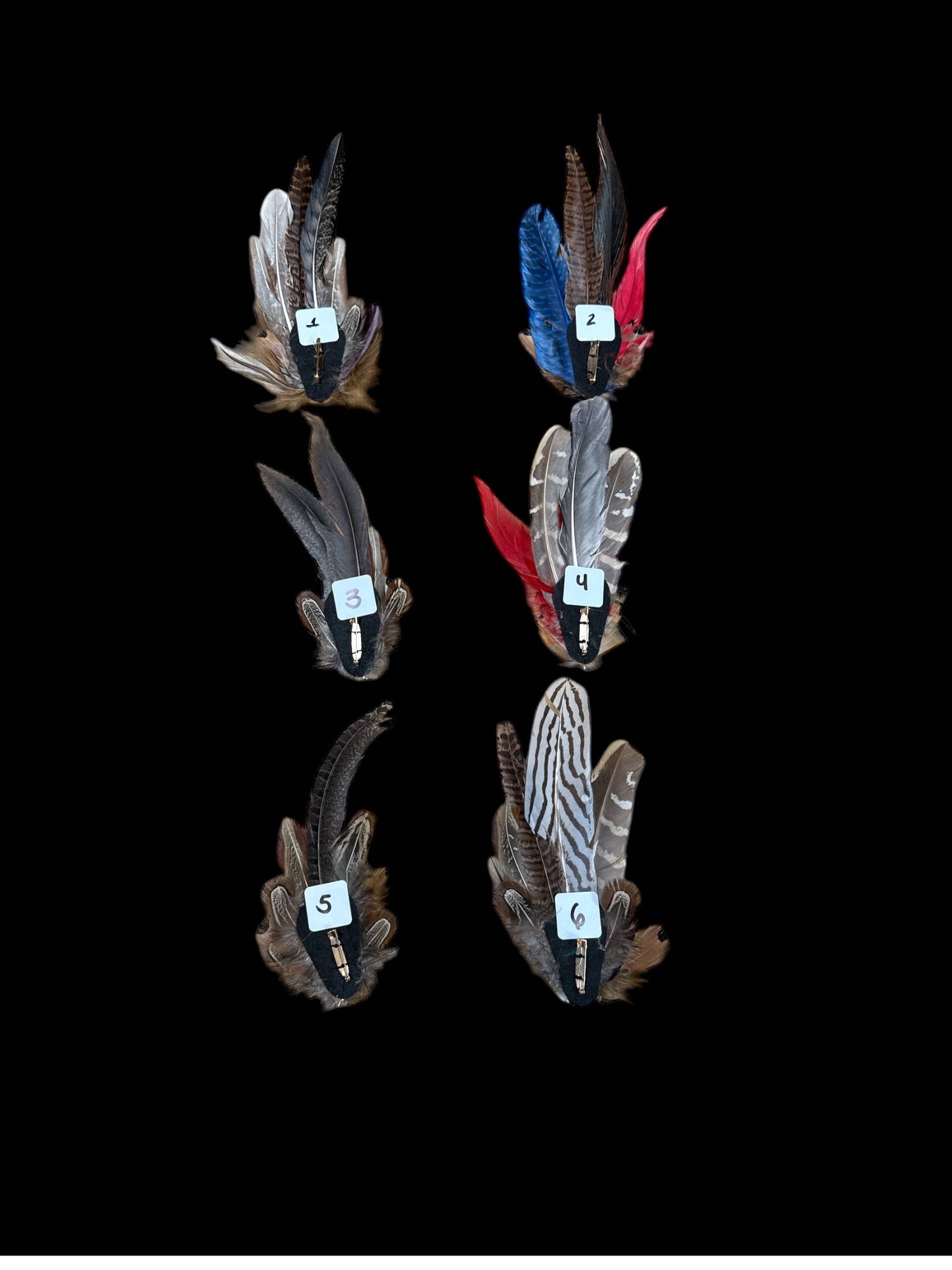 Decorative Side Hat Feathers (Out of SHOTGUN CASING): Blues #2