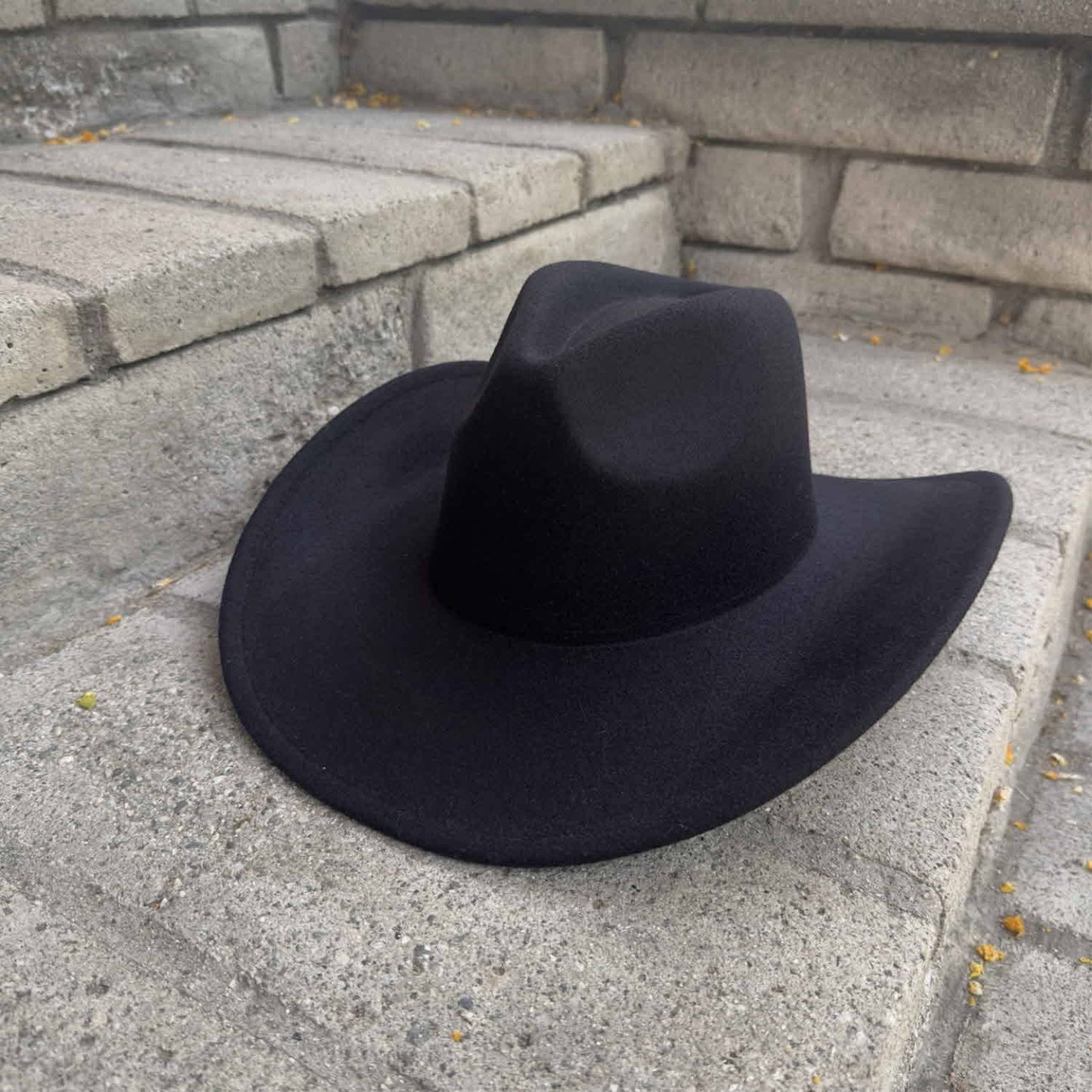 Best Seller!! Premium Vegan Cattleman Cowboy Hat: Black