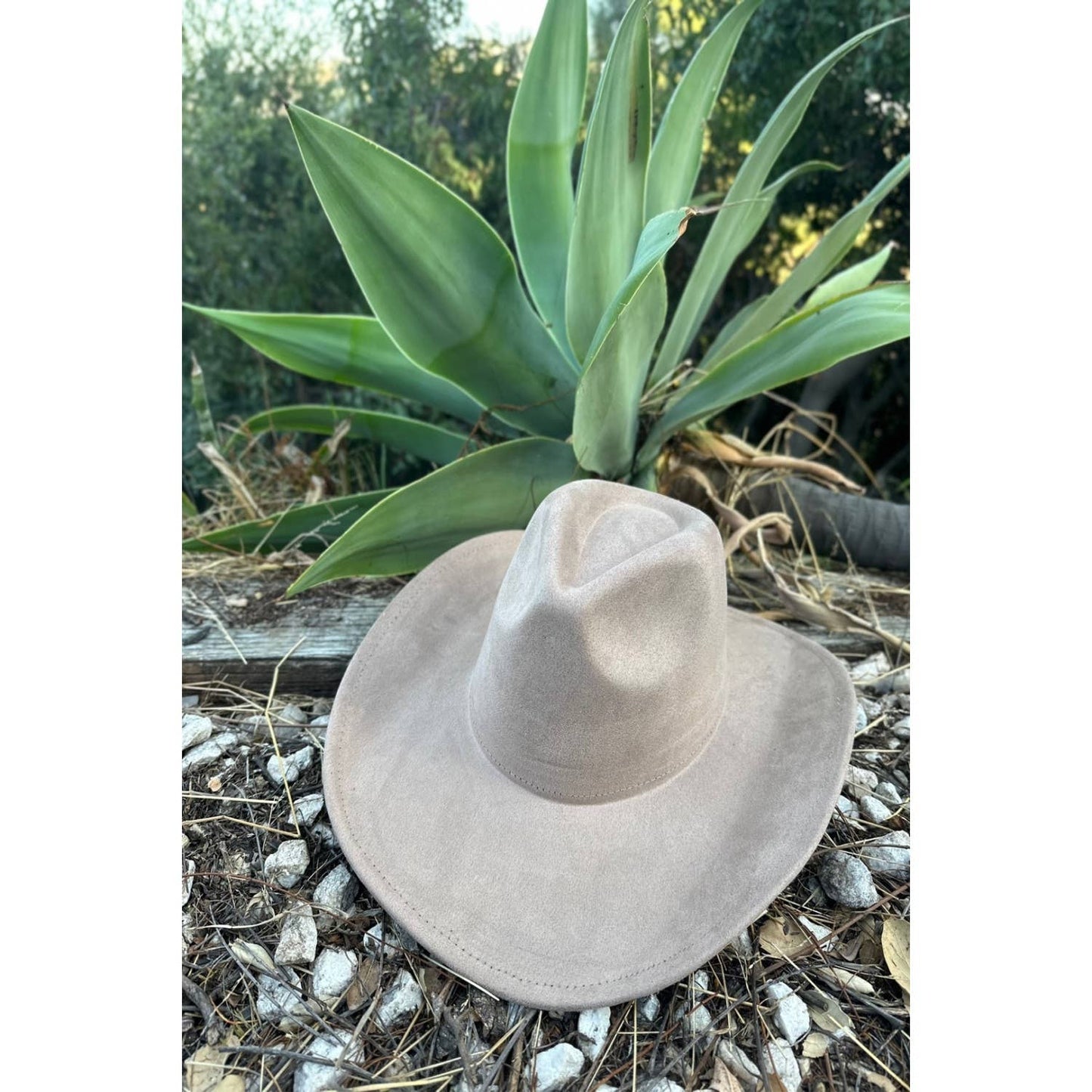 Best seller Vegan Suede Cowboy hat stiff flat brim: Dk Teal / ONE SIZE