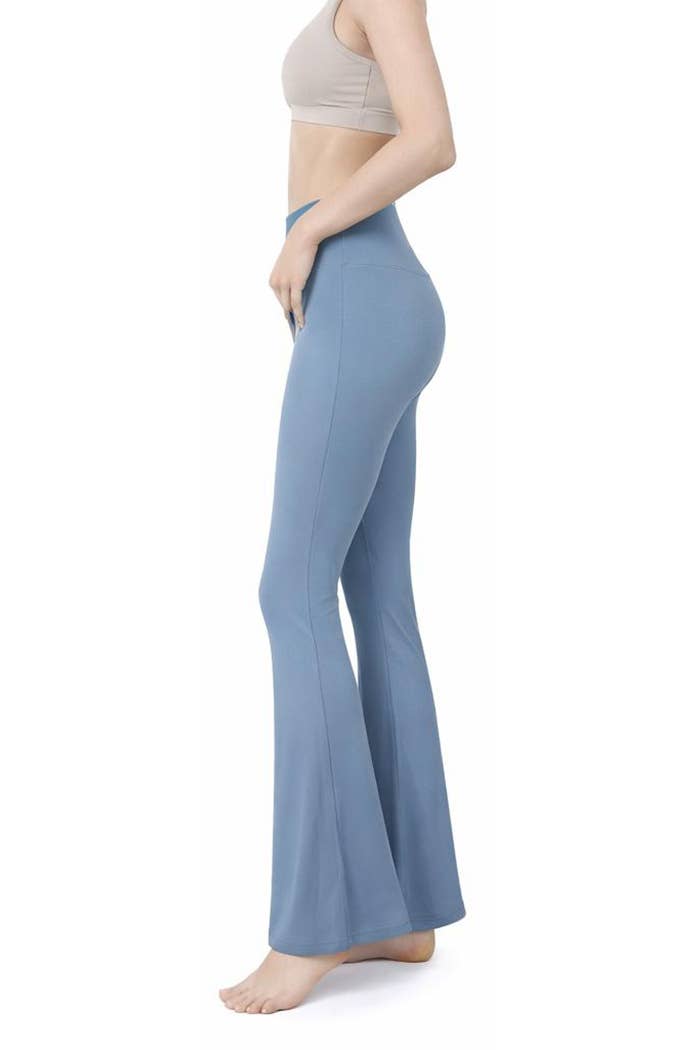 Faja waist control hip lifting flare body shaper yoga pants: Navy