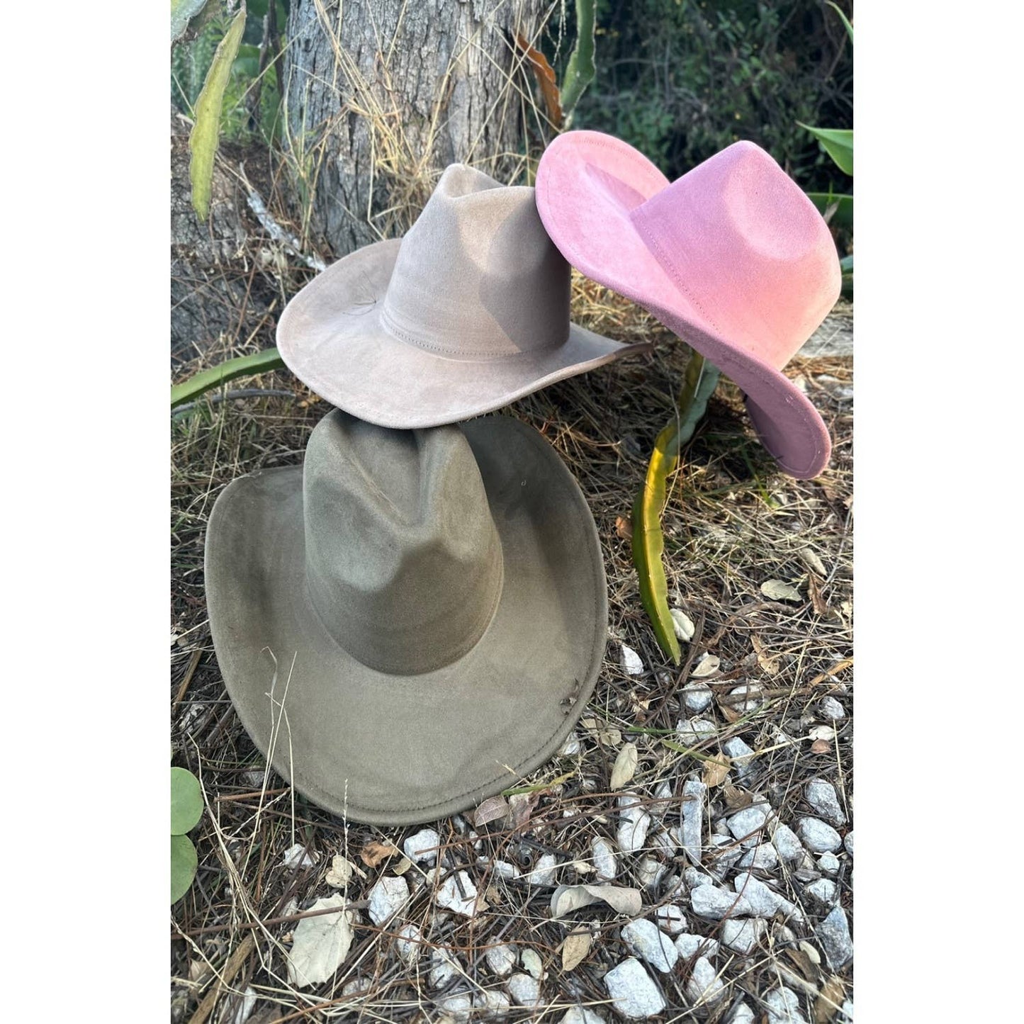 Best seller Vegan Suede Cowboy hat stiff flat brim: Wine / ONE SIZE