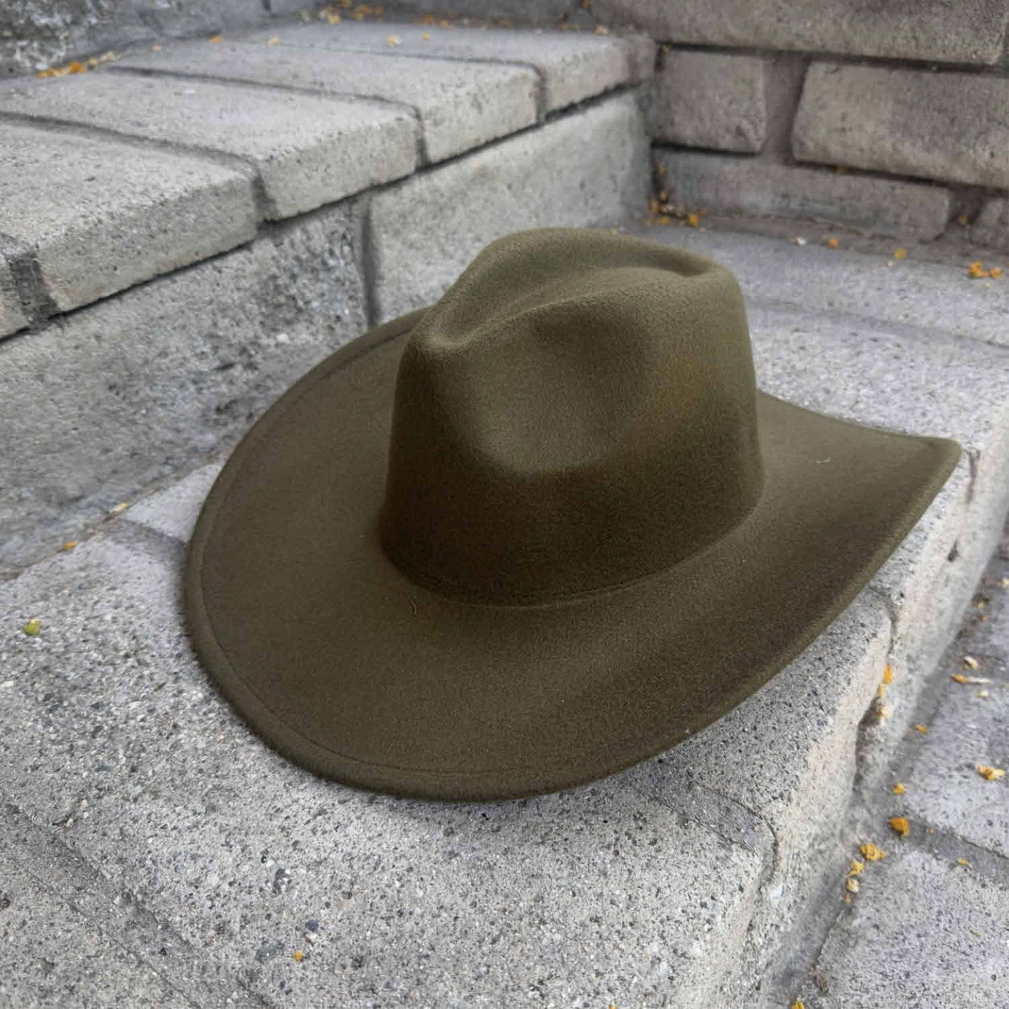 Best Seller!! Premium Vegan Cattleman Cowboy Hat: Olive