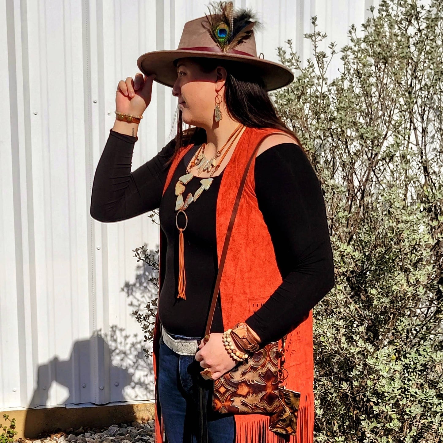 Aqua Terra Leather Cord Necklace