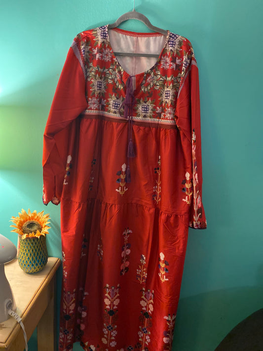 Red vintage dress larger sizes