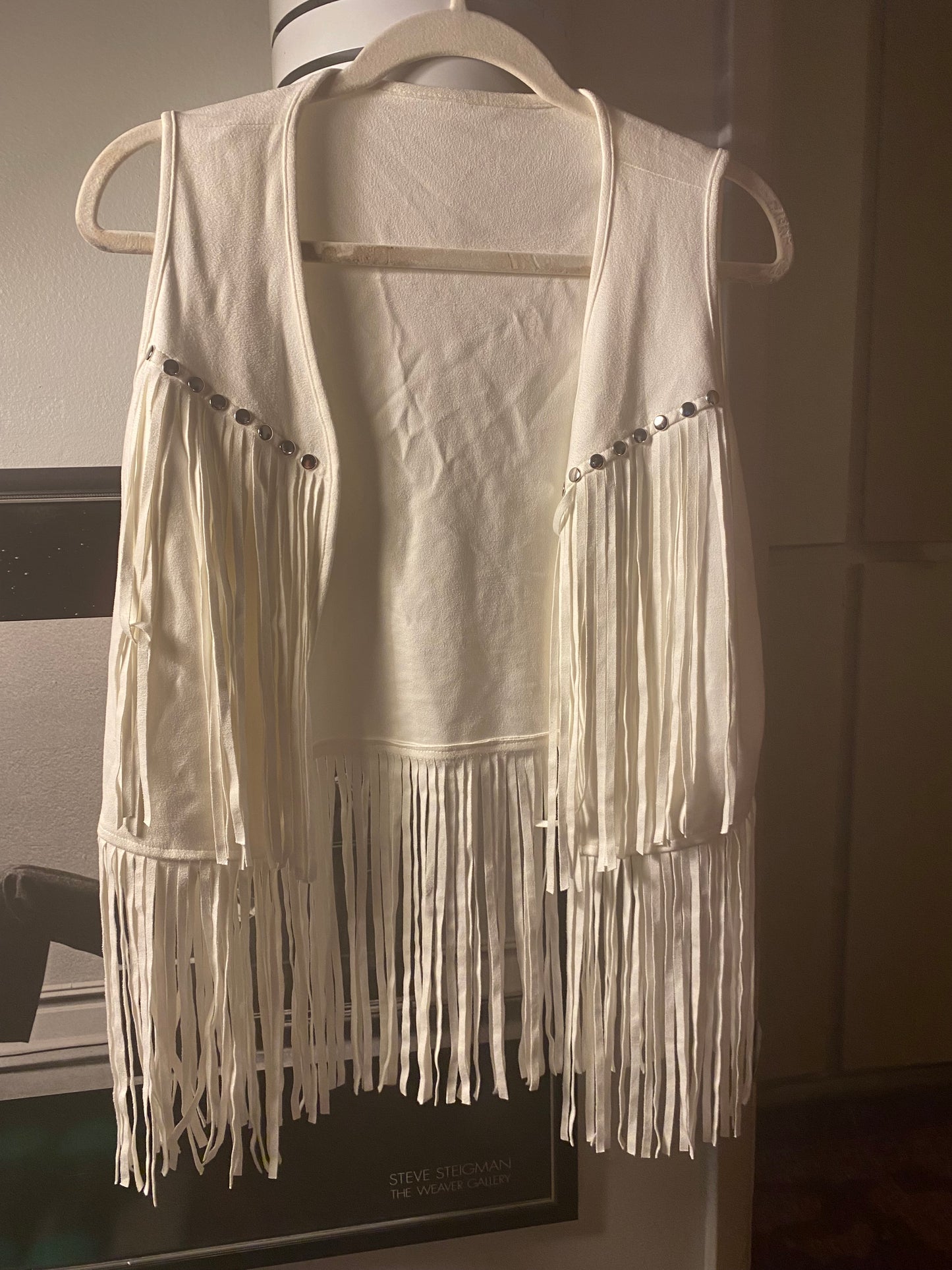 Fringe vest - crème color