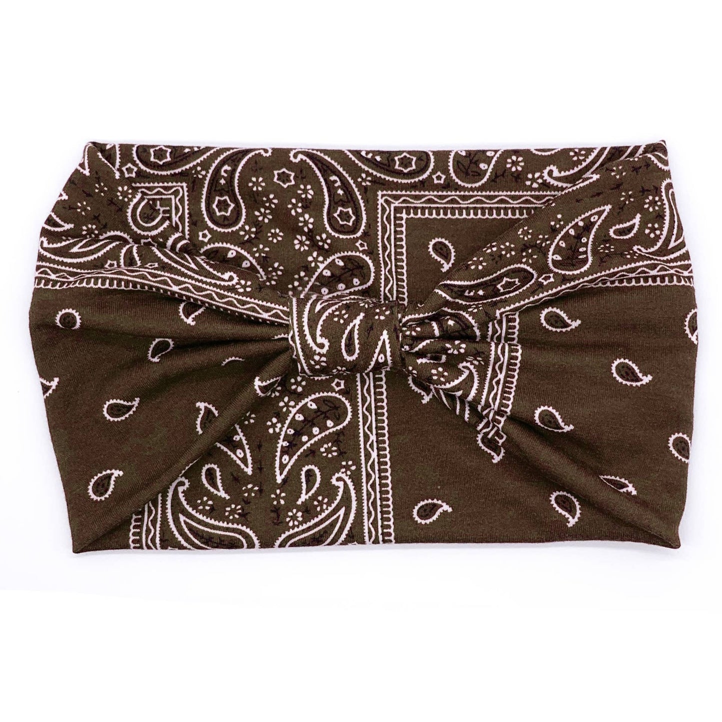 Classic Paisley Pattern Headbands : Green