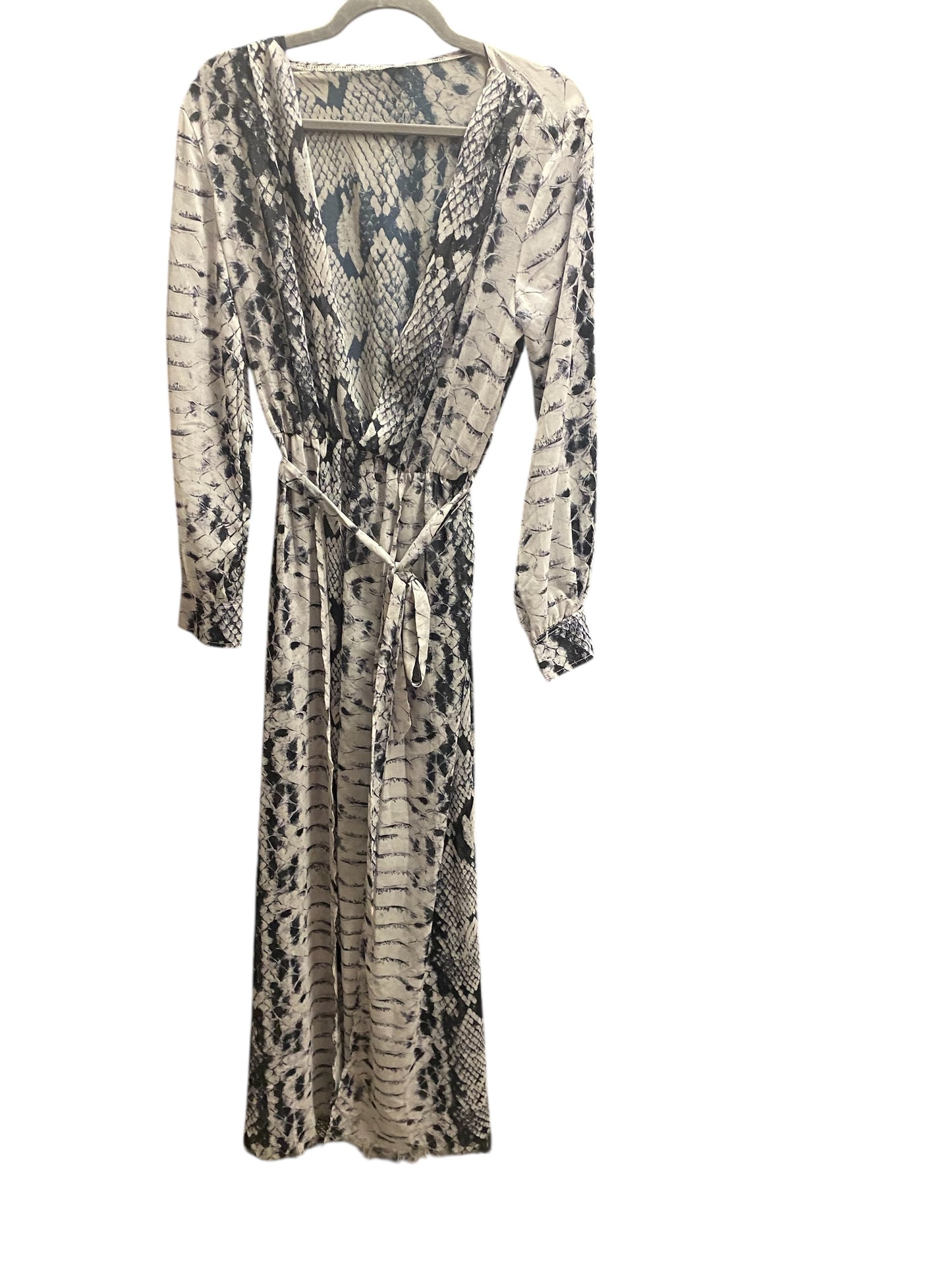 Sheer long cover up with tie