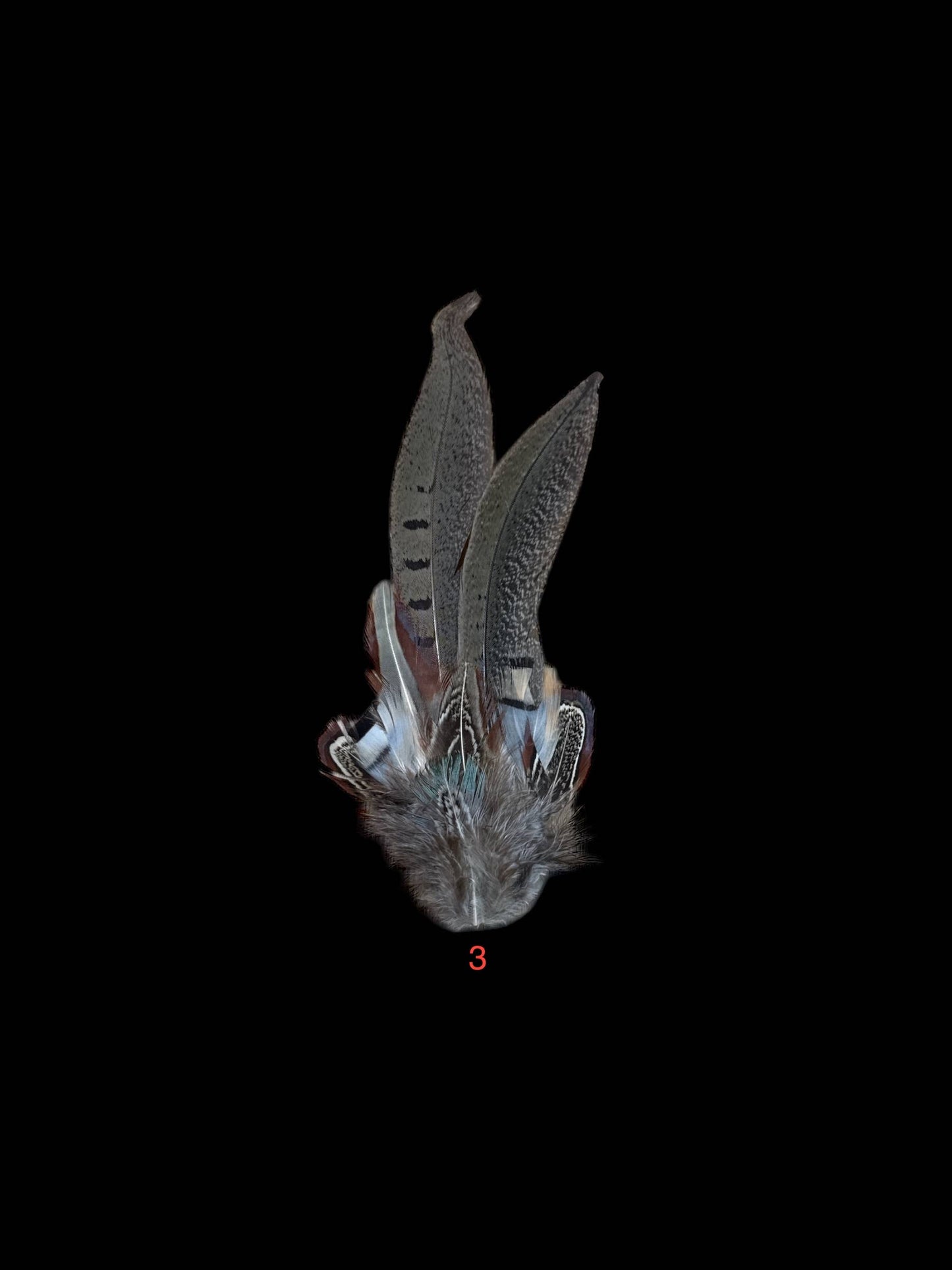 Decorative Side Hat Feathers (Out of SHOTGUN CASING): White w/button #6