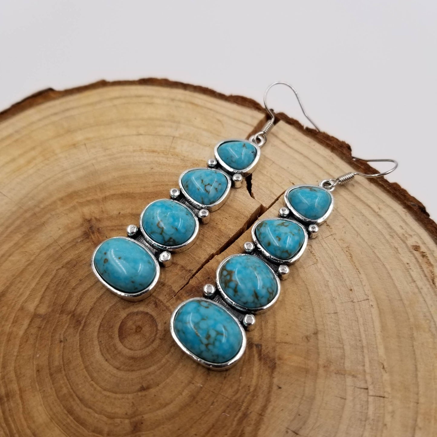 Vintage Turquoise Drop Earrings