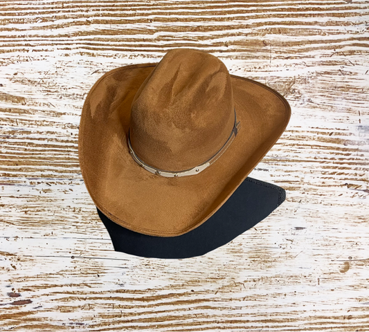 Chihuahua Cowboy Vegan Suede Hat : Tabaco / Large 57-60cm