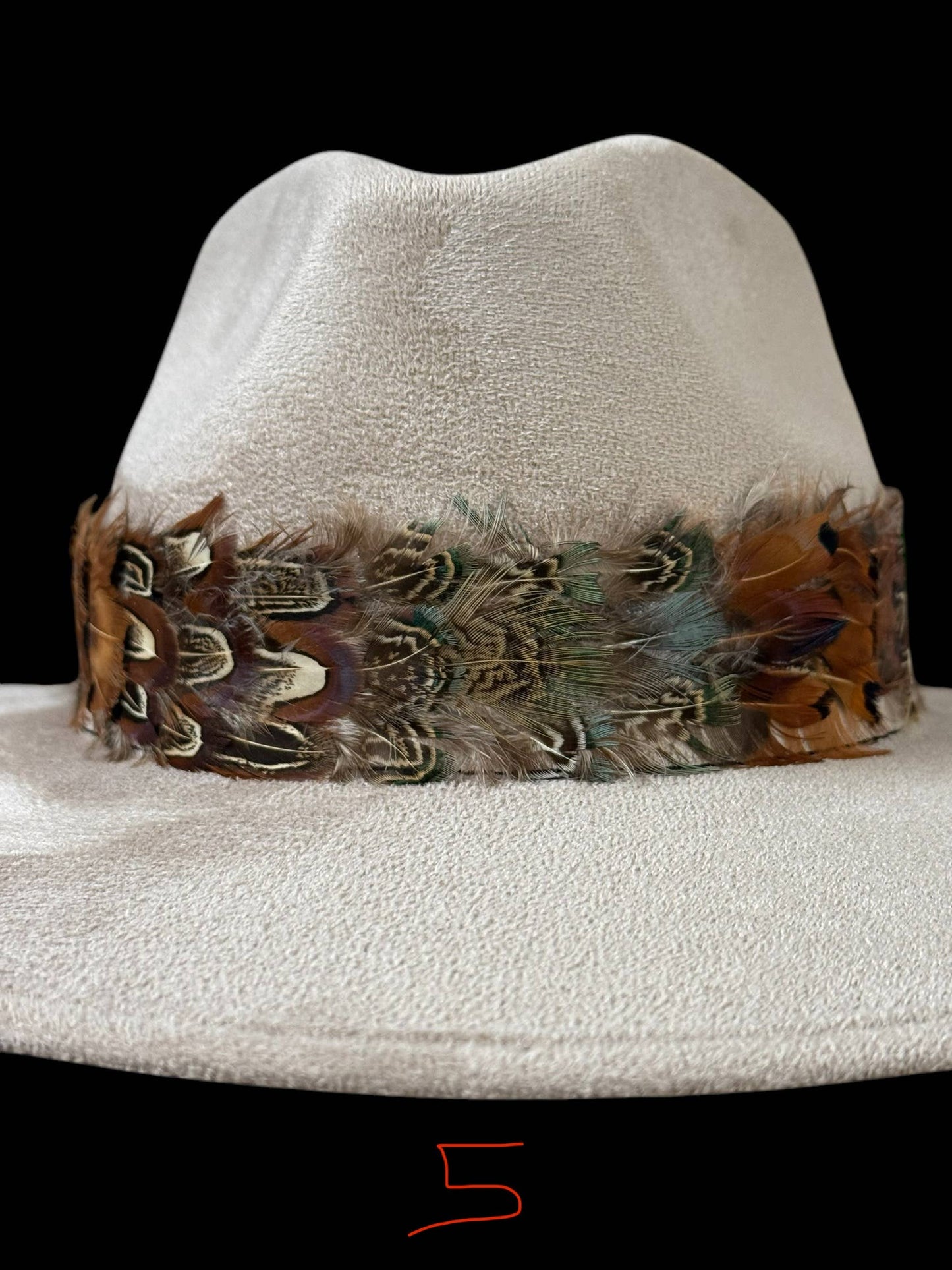 Feather hat band with strap: Feather #1
