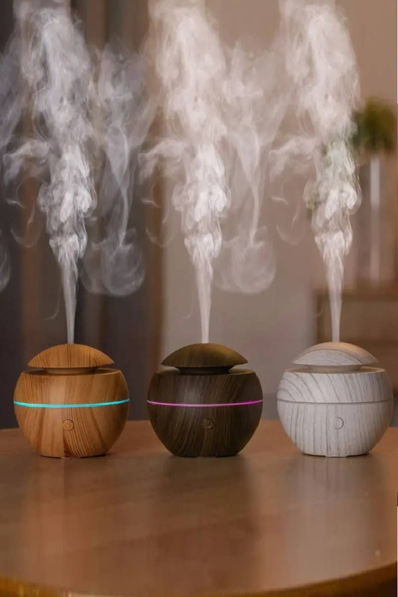 ,,,,_....SI-26745 Tik Tok Mini Ultrasonic Humidifier Aroma Therapy Di: DARK WOOD-171823 / OS