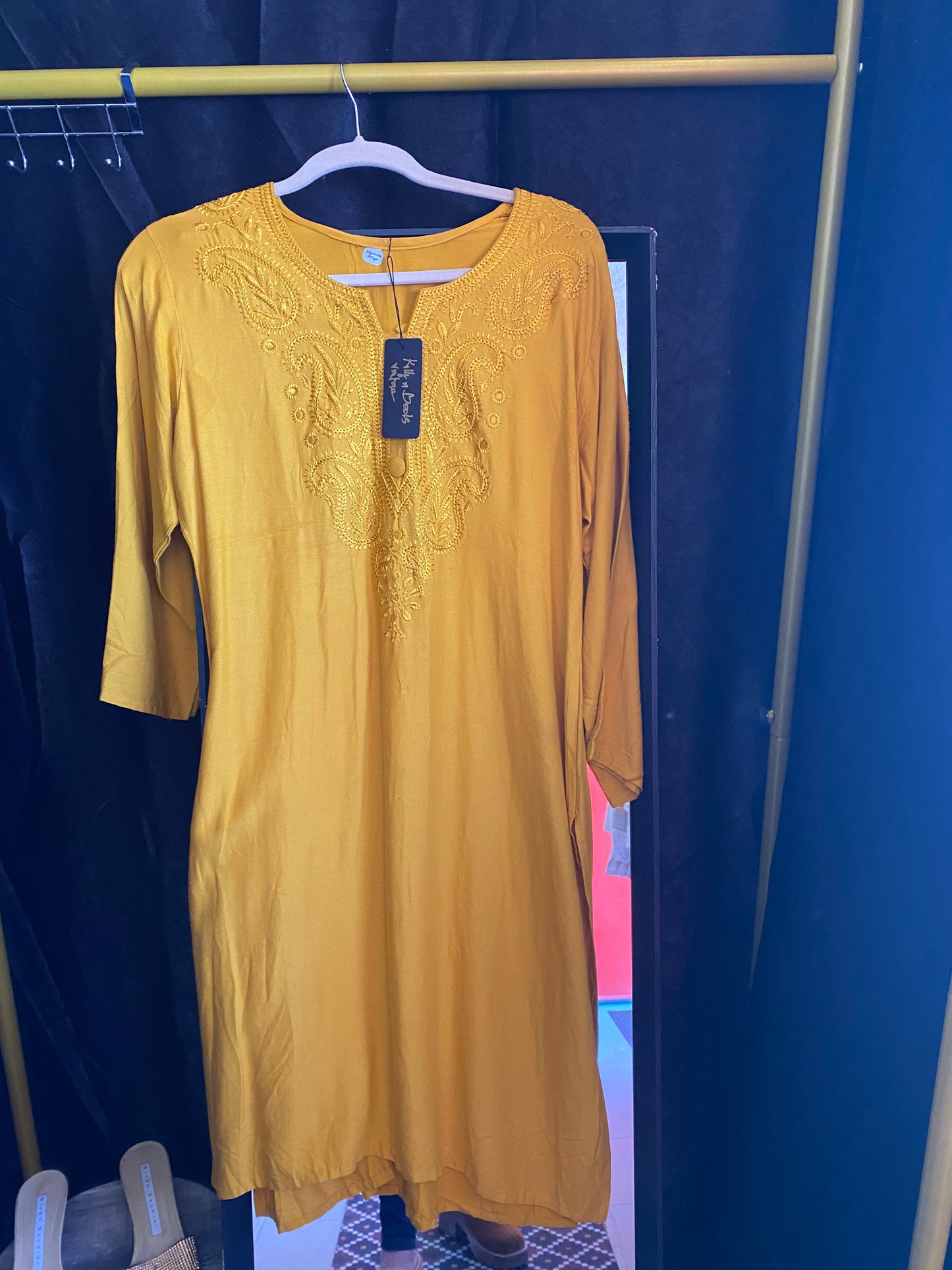 Custard boho shirt