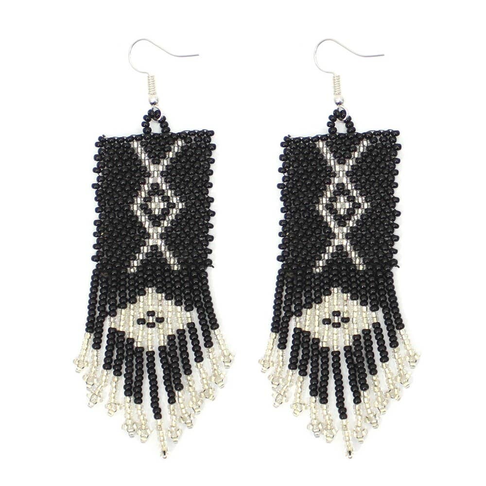 Handmade Beaded Black Medicine Man'S Eye Choker Necklace
