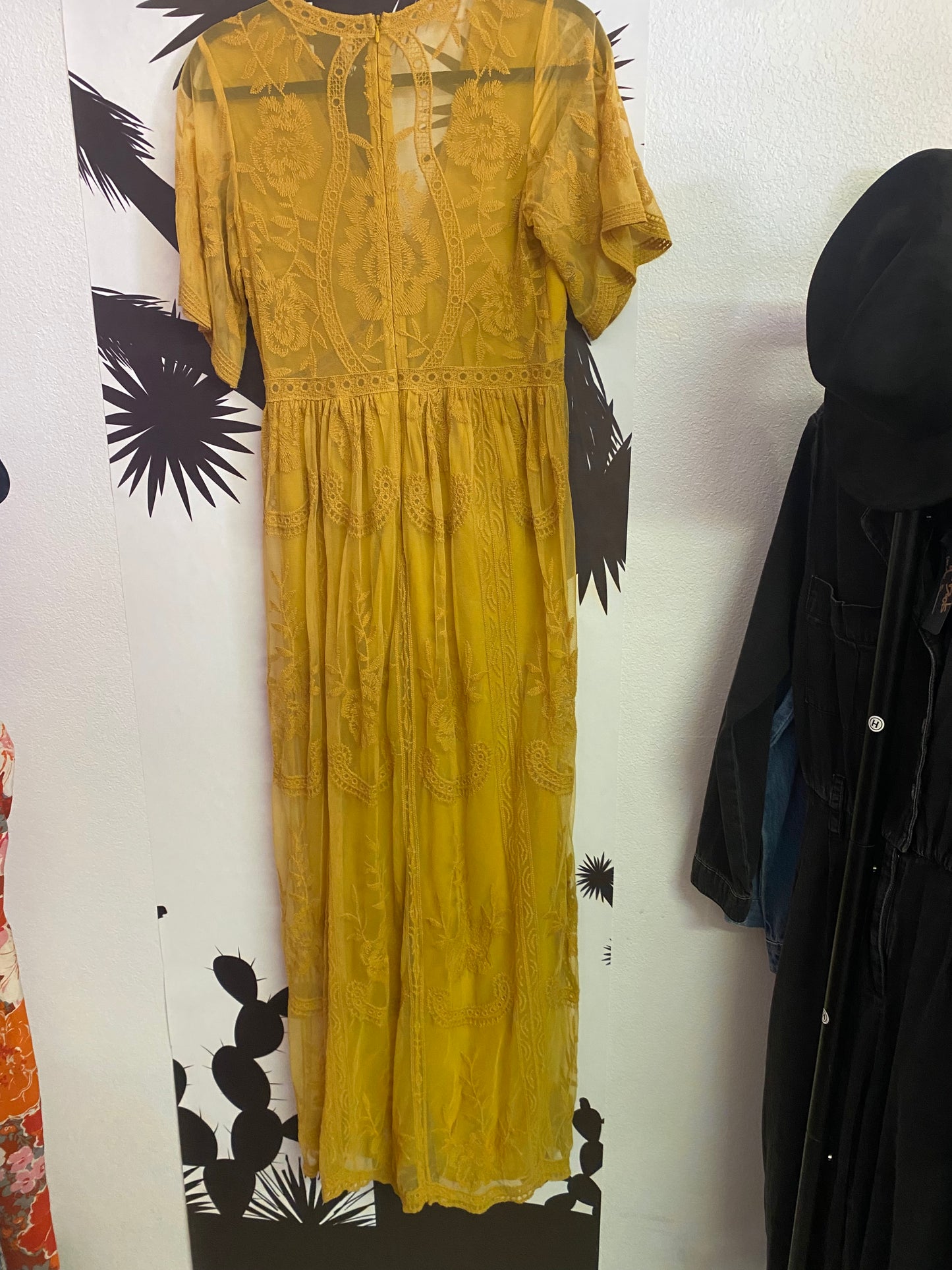 Long Lacey yellowish dress