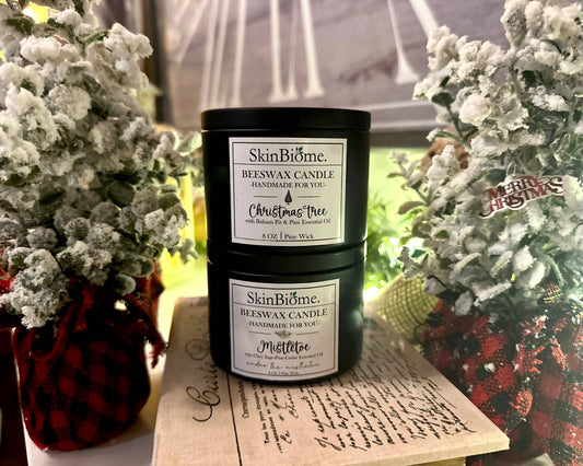 Beeswax Candles with Flickering Pine wick & Essential Oils : Orange Spice