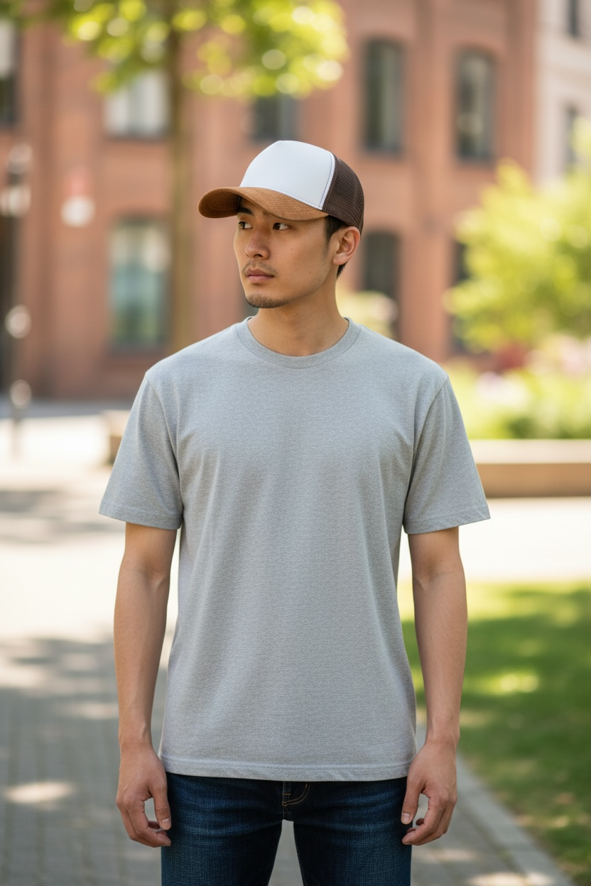 Trucker Cap Vegan Suede : Grey